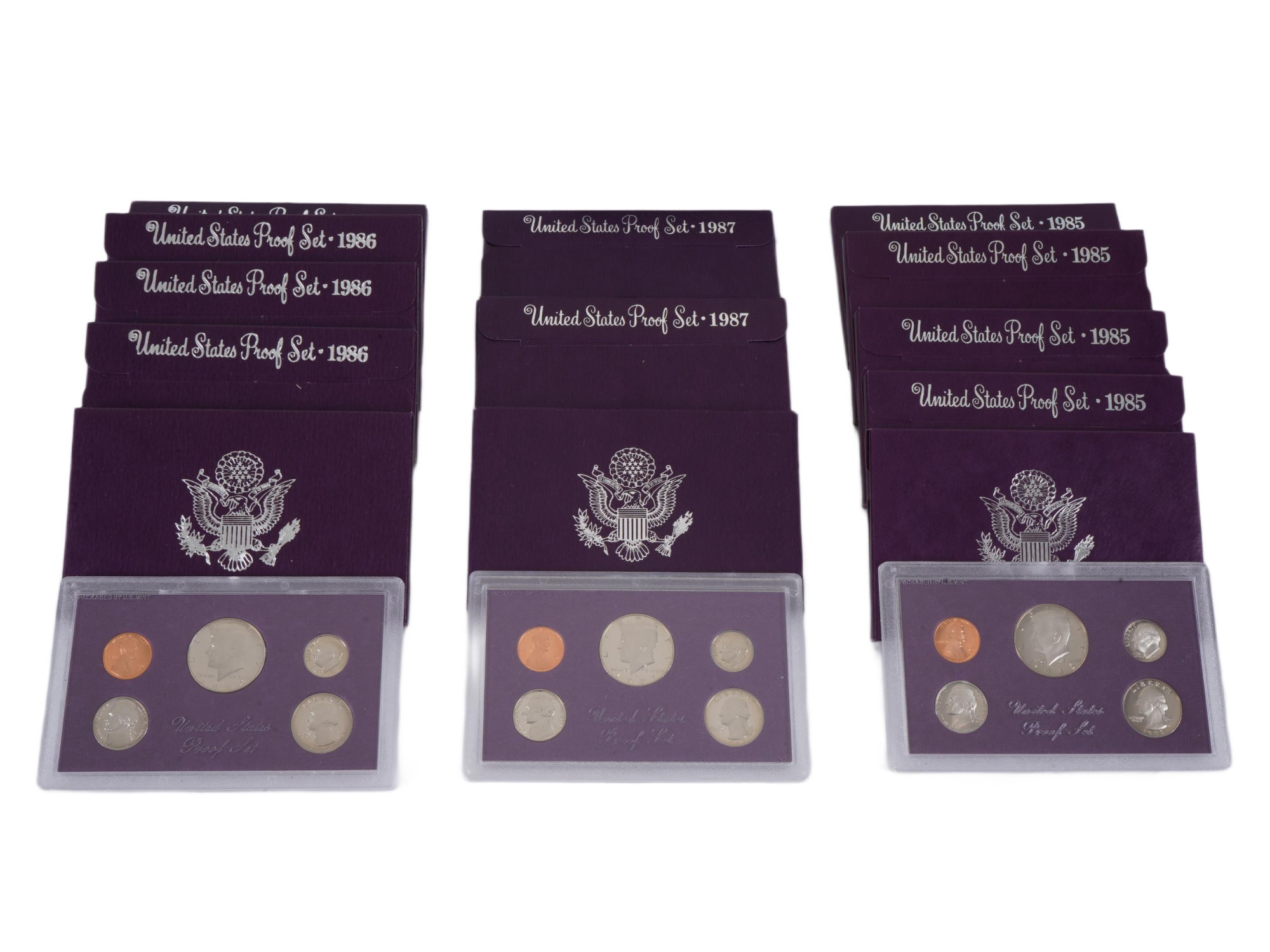 COLLECTION OF VINTAGE UNITED STATES PROOF SET COINS PIC-