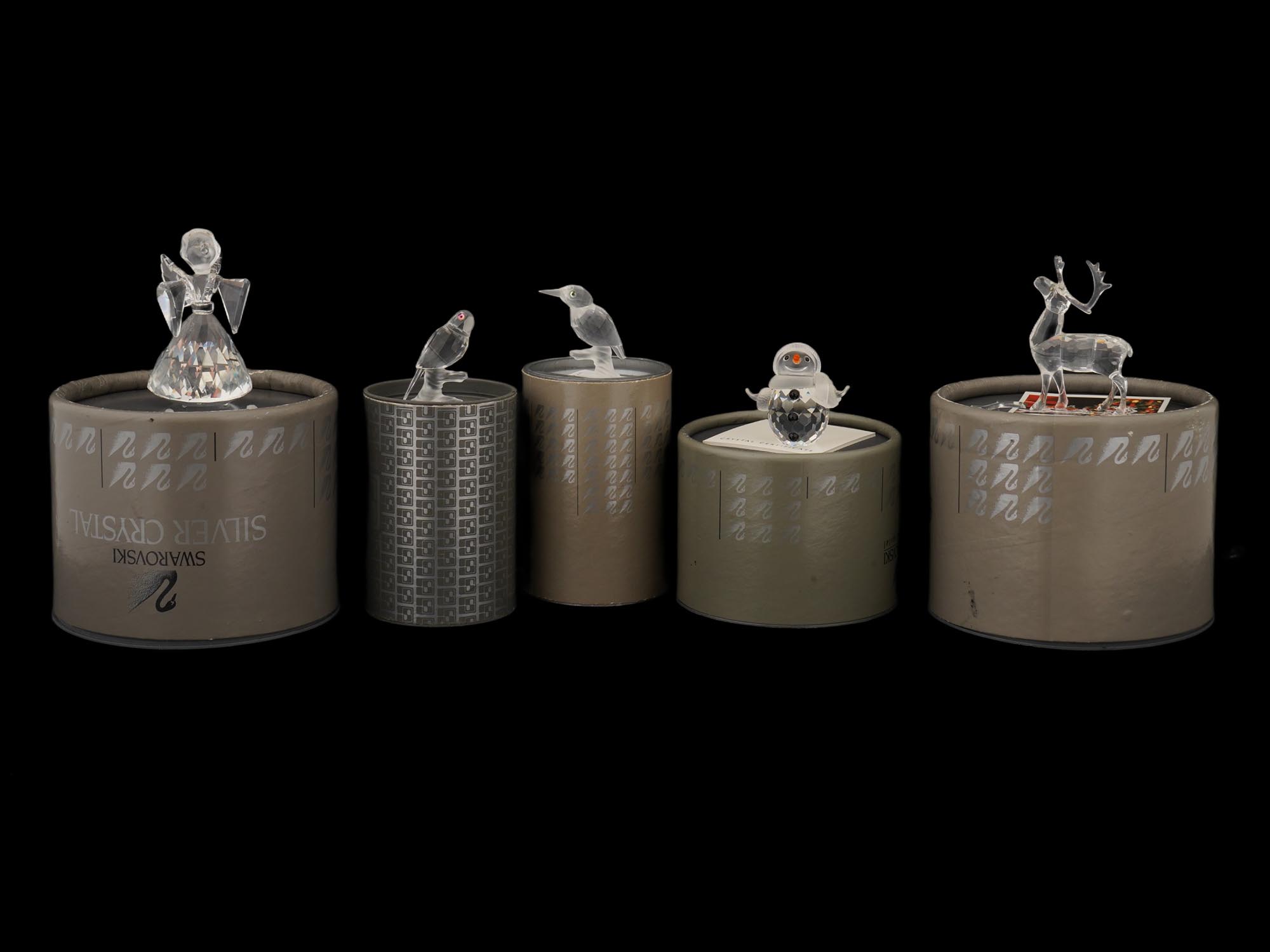 FIVE SWAROVSKI SILVER CRYSTAL FIGURINES PIC-2