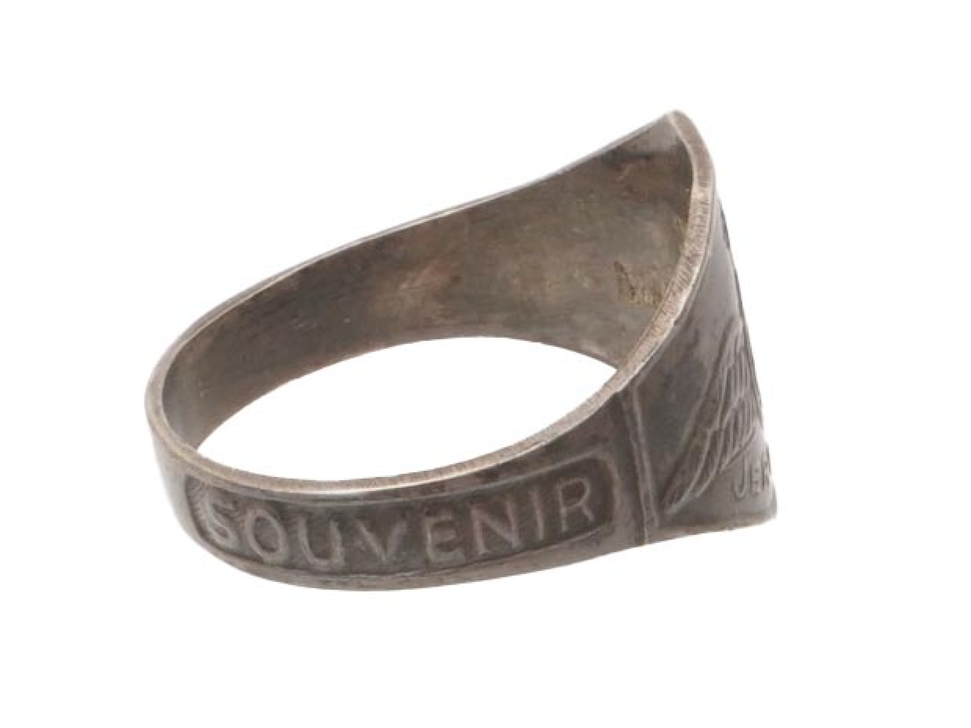 VINTAGE STERLING SILVER RAF JERUSALEM SIGNET RING PIC-3