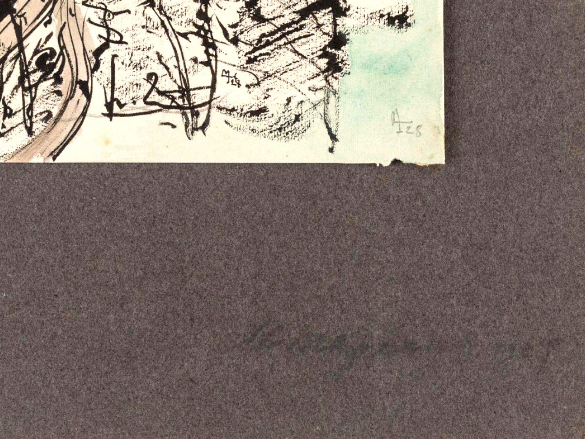 MIKHAIL TARKHANOV RUSSIAN LANDSCAPE PAINTING ON PAPER PIC-3