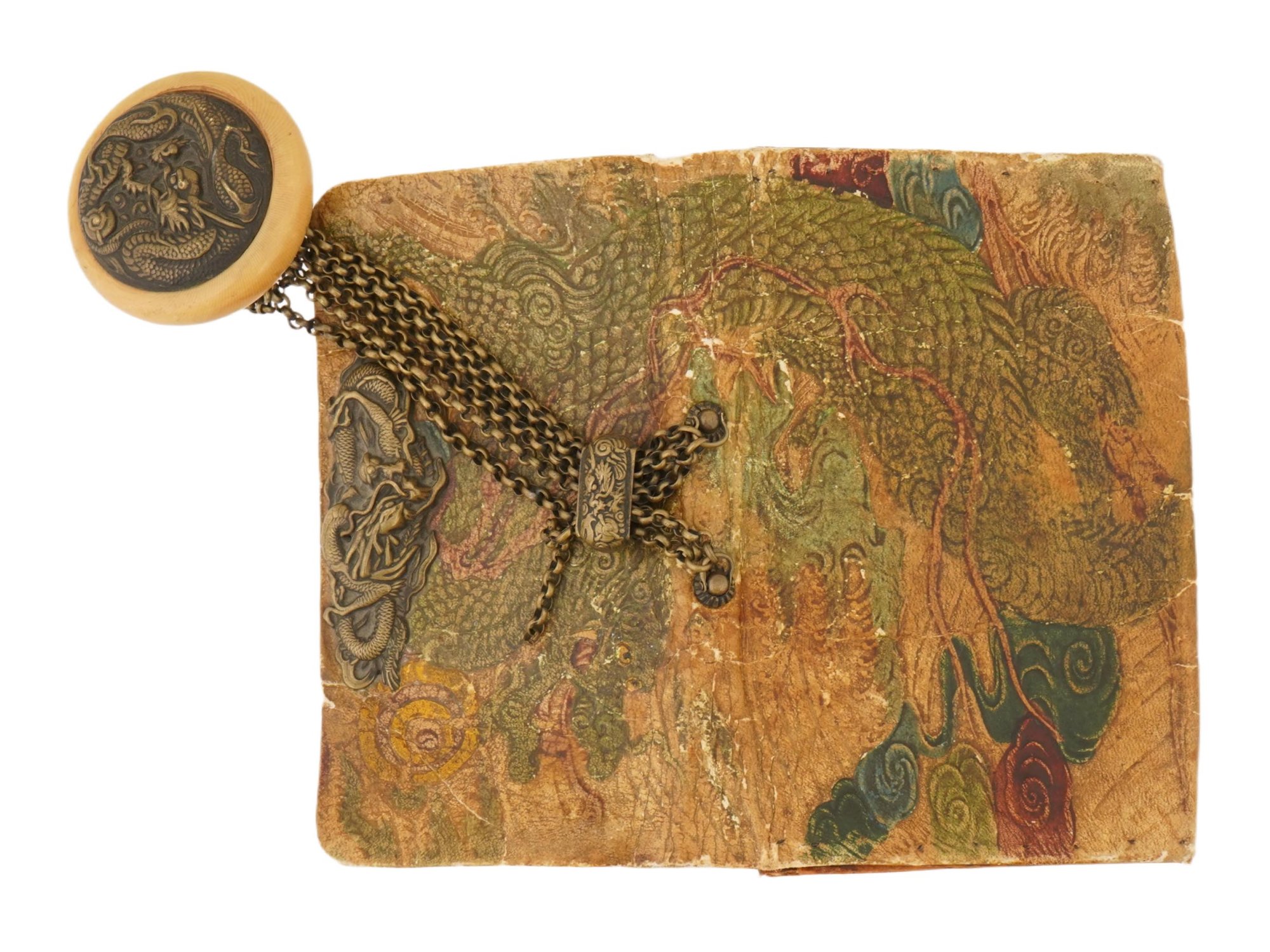 JAPANESE MEIJI EMBROIDERED SAGEMONO COIN PURSE PIC-3