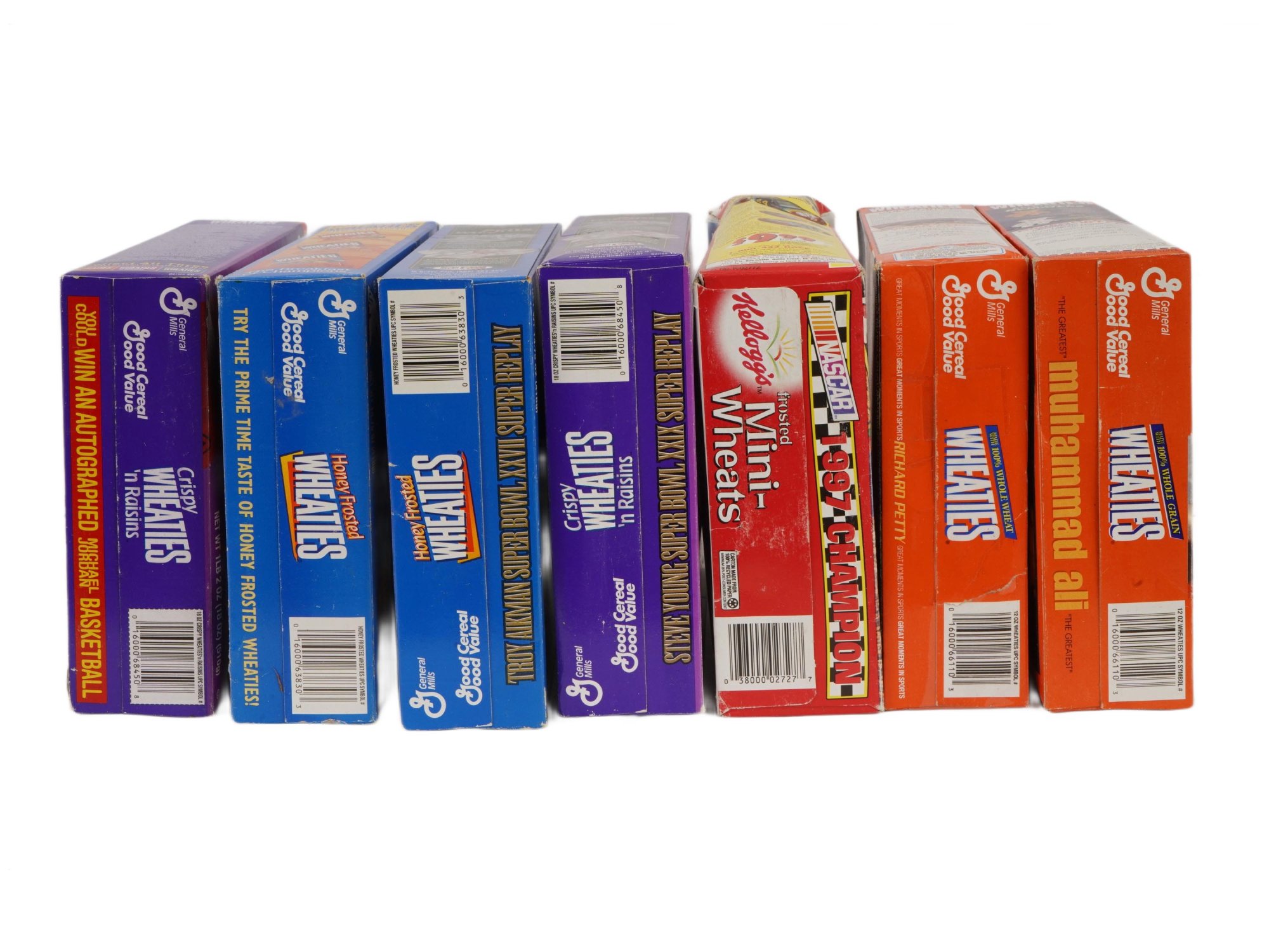 SEVEN VINTAGE WHEATIES CEREAL BOXES SOME WITH CARDS PIC-8