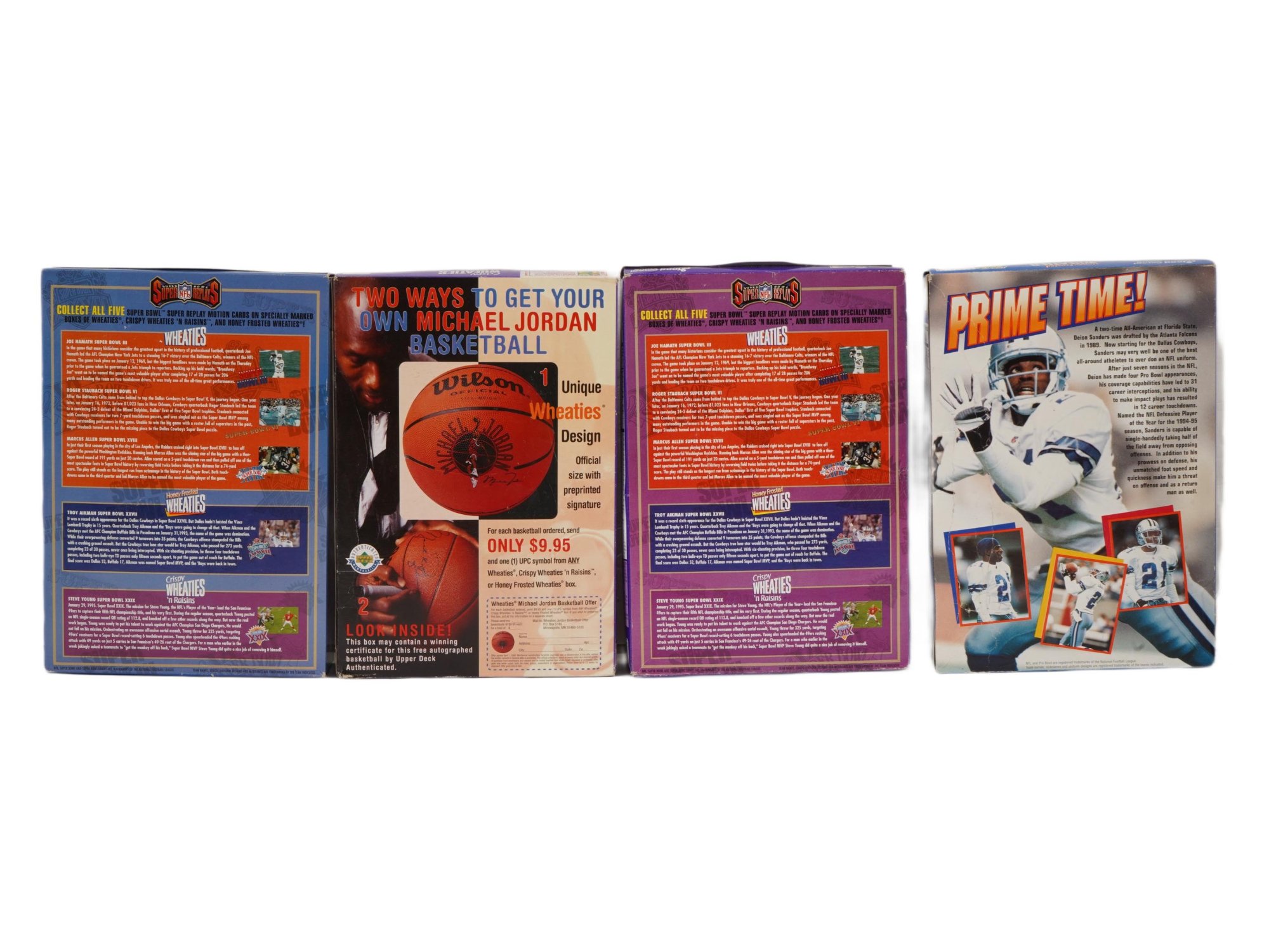 SEVEN VINTAGE WHEATIES CEREAL BOXES SOME WITH CARDS PIC-2