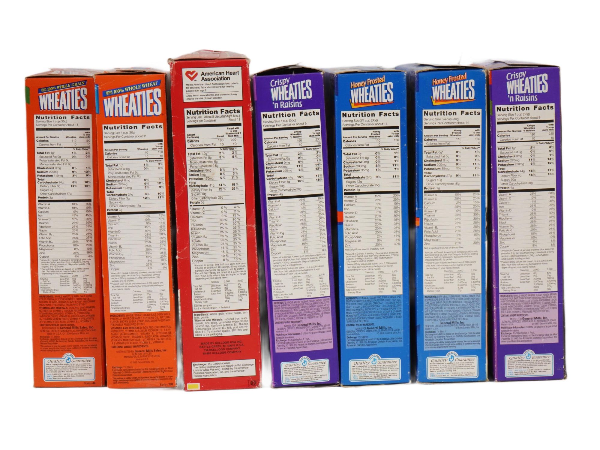 SEVEN VINTAGE WHEATIES CEREAL BOXES SOME WITH CARDS PIC-6