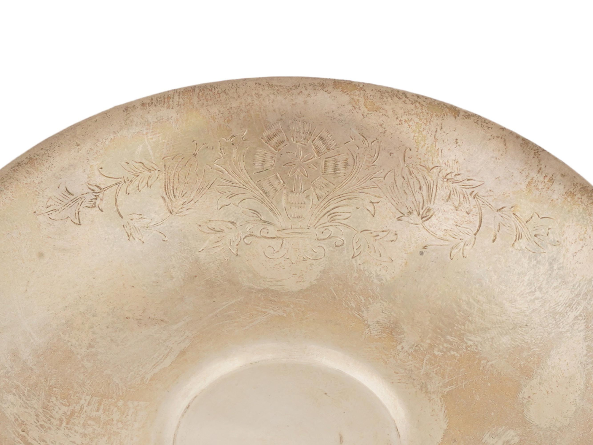 ESTONIAN SOVIET ERA ENGRAVED SILVER TEA PAIR PIC-6