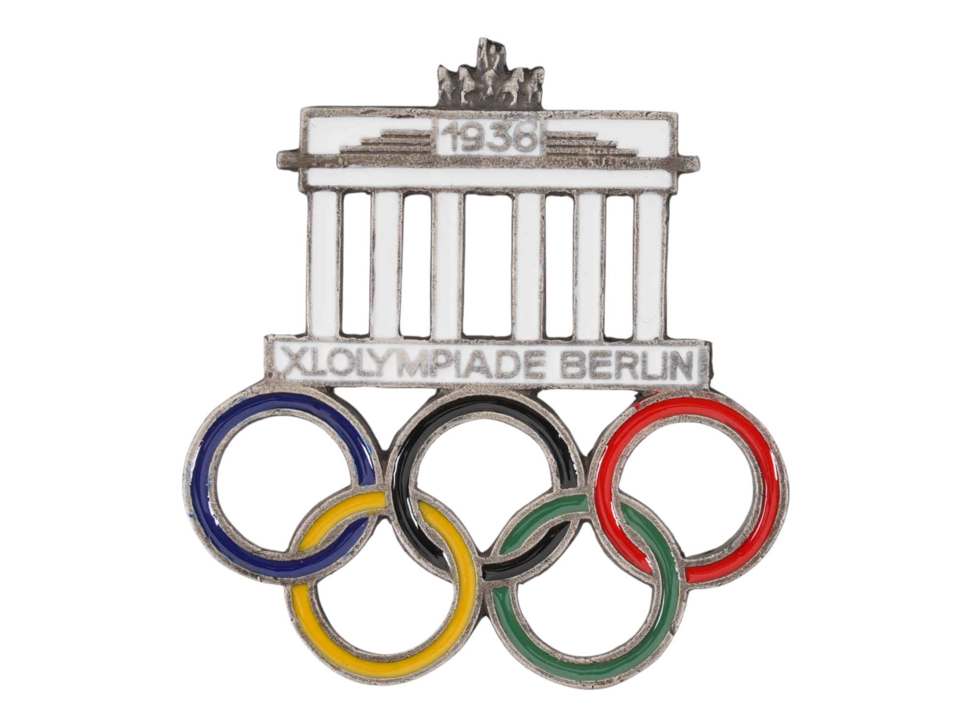 WWII TYPE 1936 OLYMPIC GAMES IN BERLIN CAR PLAQUE PIC-