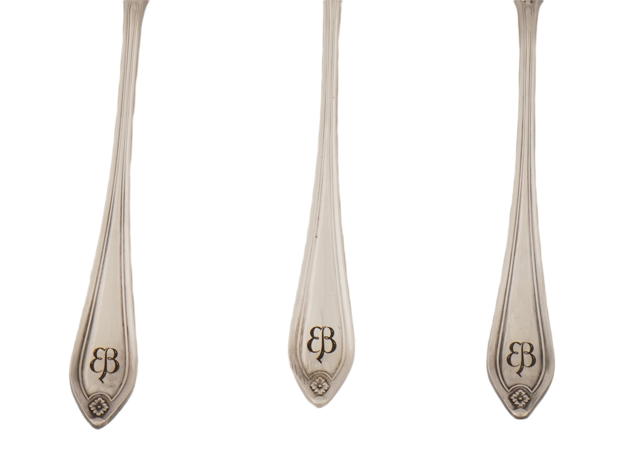 WWII TYPE EVA BRAUN MONOGRAMMED SILVERPLATE CUTLERY PIC-6