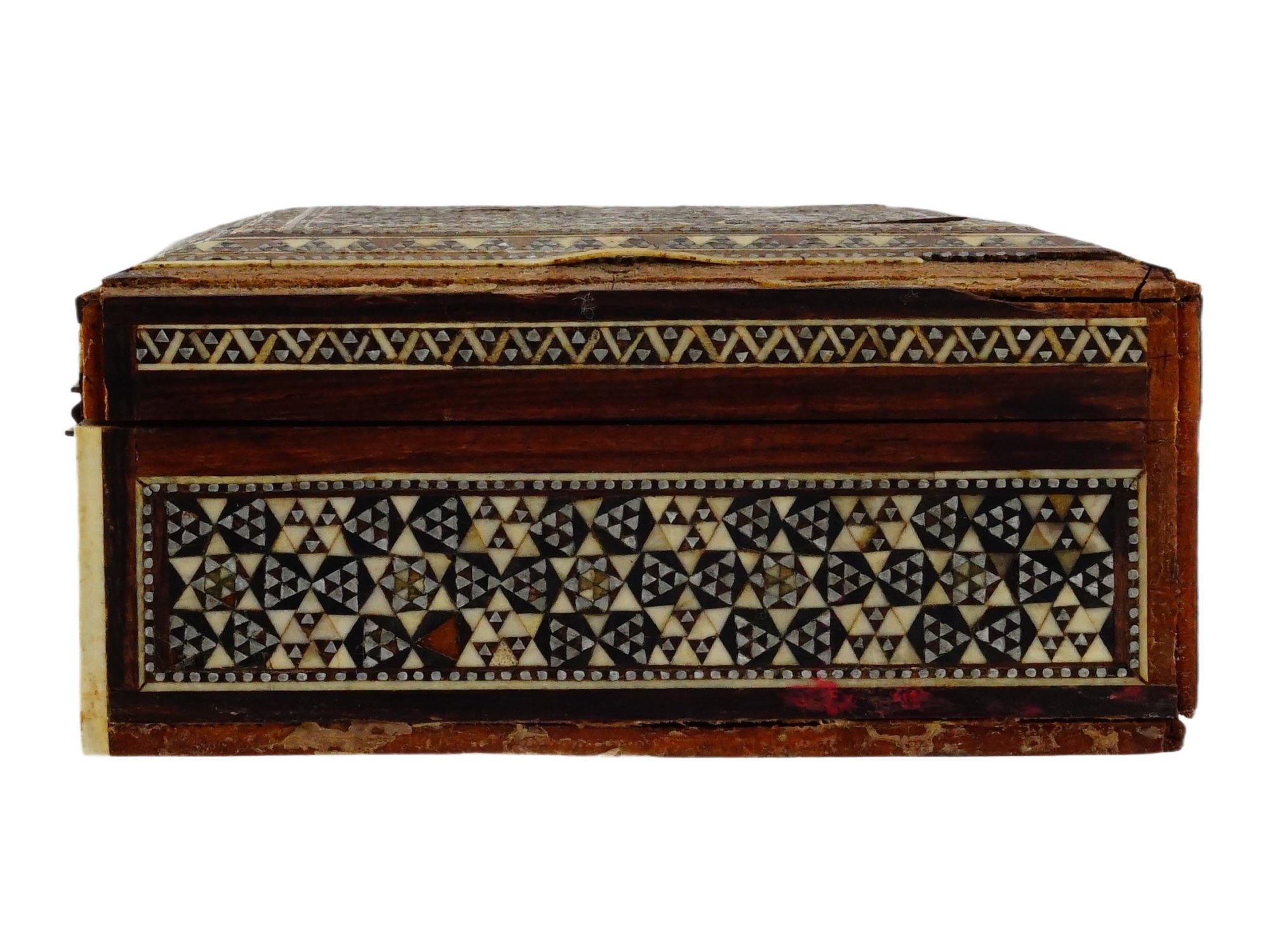VINTAGE PERSIAN KHATAM MOSAIC WOODEN BOX PIC-3