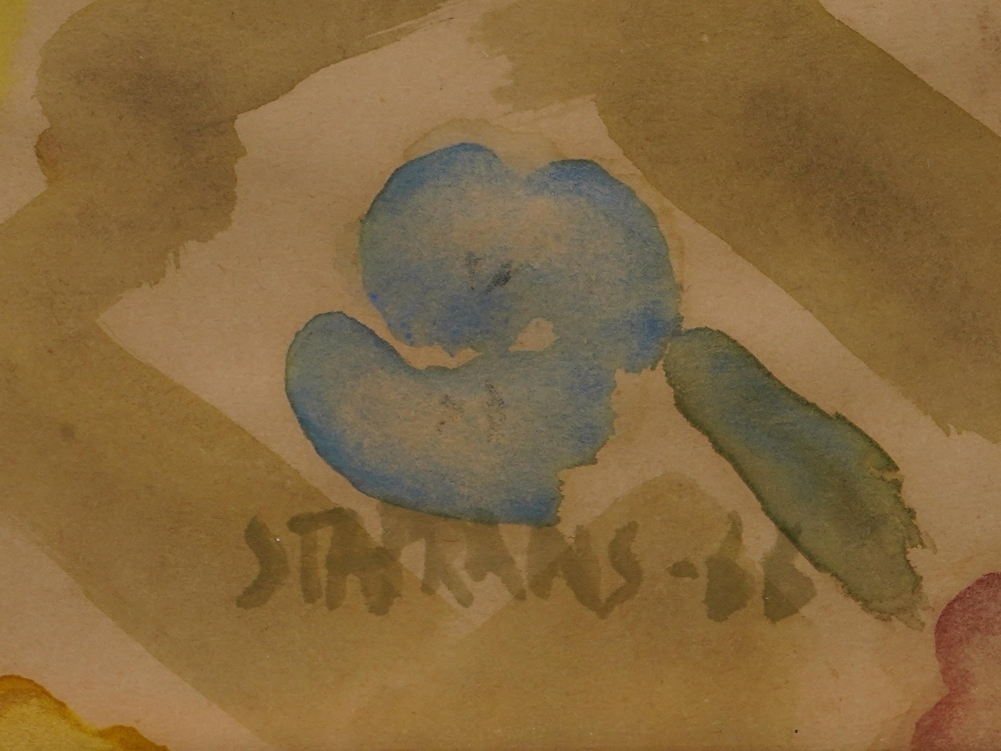 FLORAL WATERCOLOR PAINTING SIGNED RAIMONDS STAPRANS PIC-2