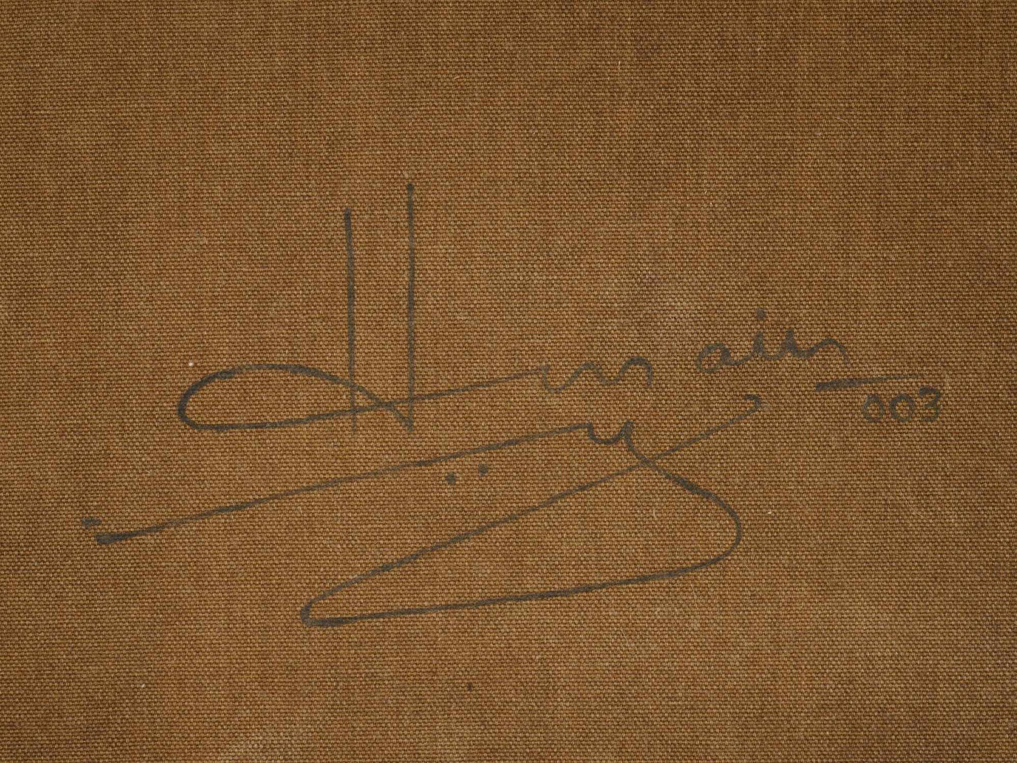 SIGNED MAQBOOL F HUSAIN INDIAN ACRYLIC PAINTING W COA PIC-4