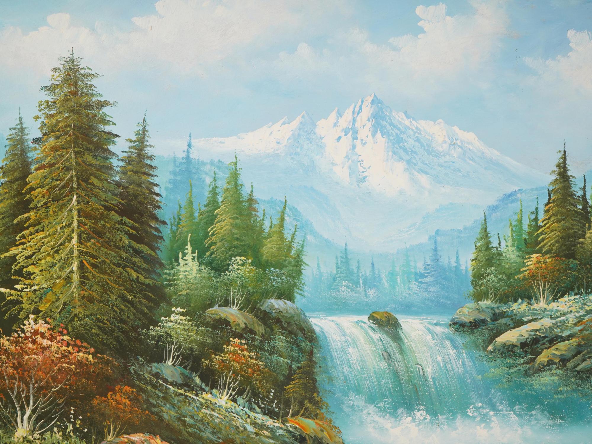 LANDSCAPE OIL PAINTING SIGNED W CHAPMAN PIC-1