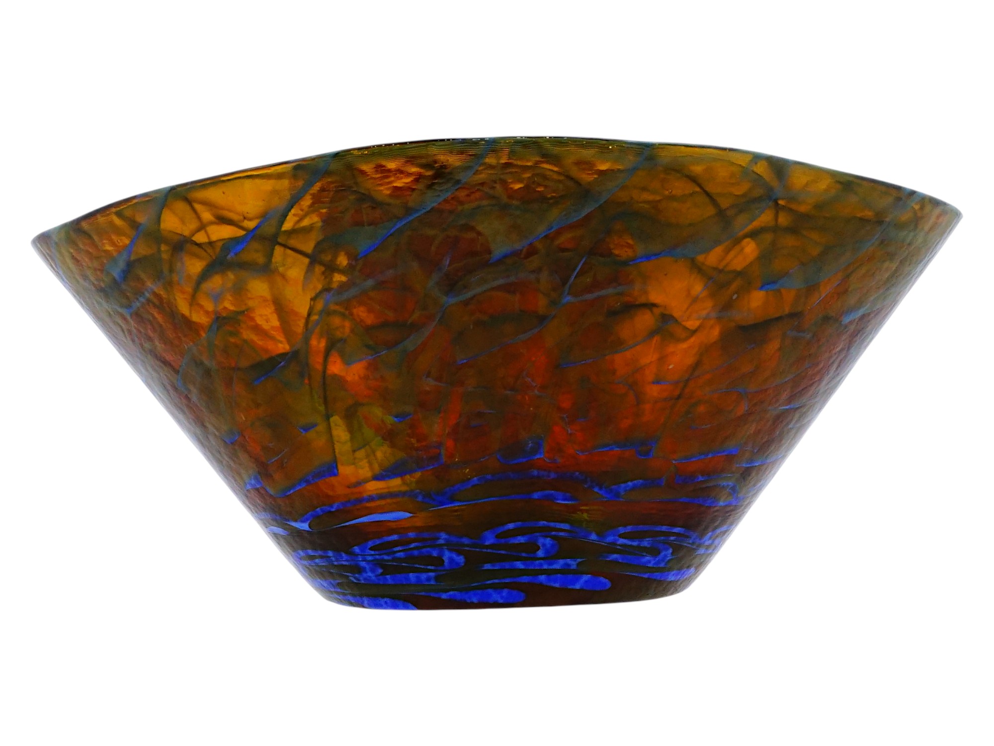 LARGE VINTAGE MURANO STUDIO ART GLASS VASE PIC-3