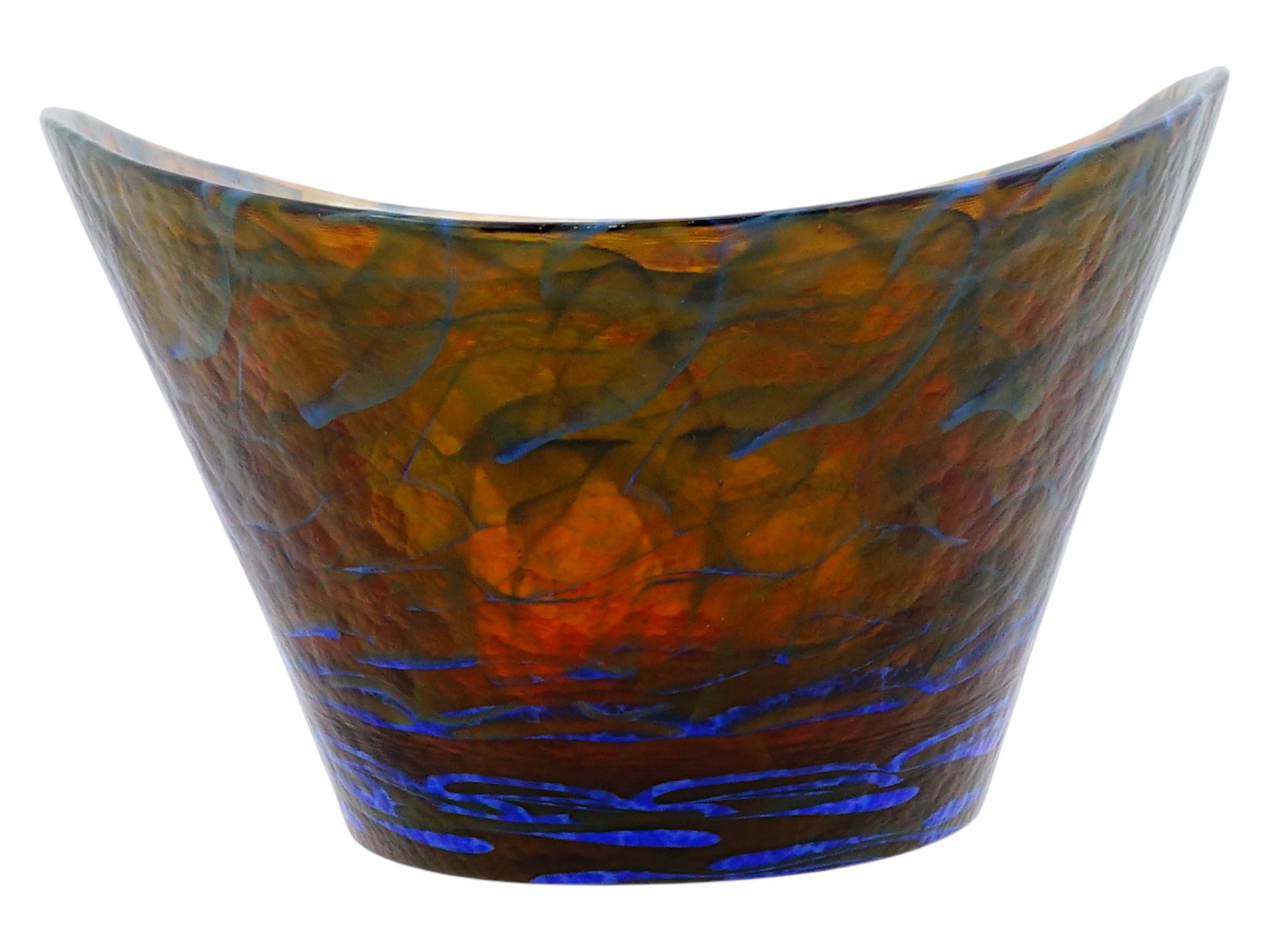 LARGE VINTAGE MURANO STUDIO ART GLASS VASE PIC-2