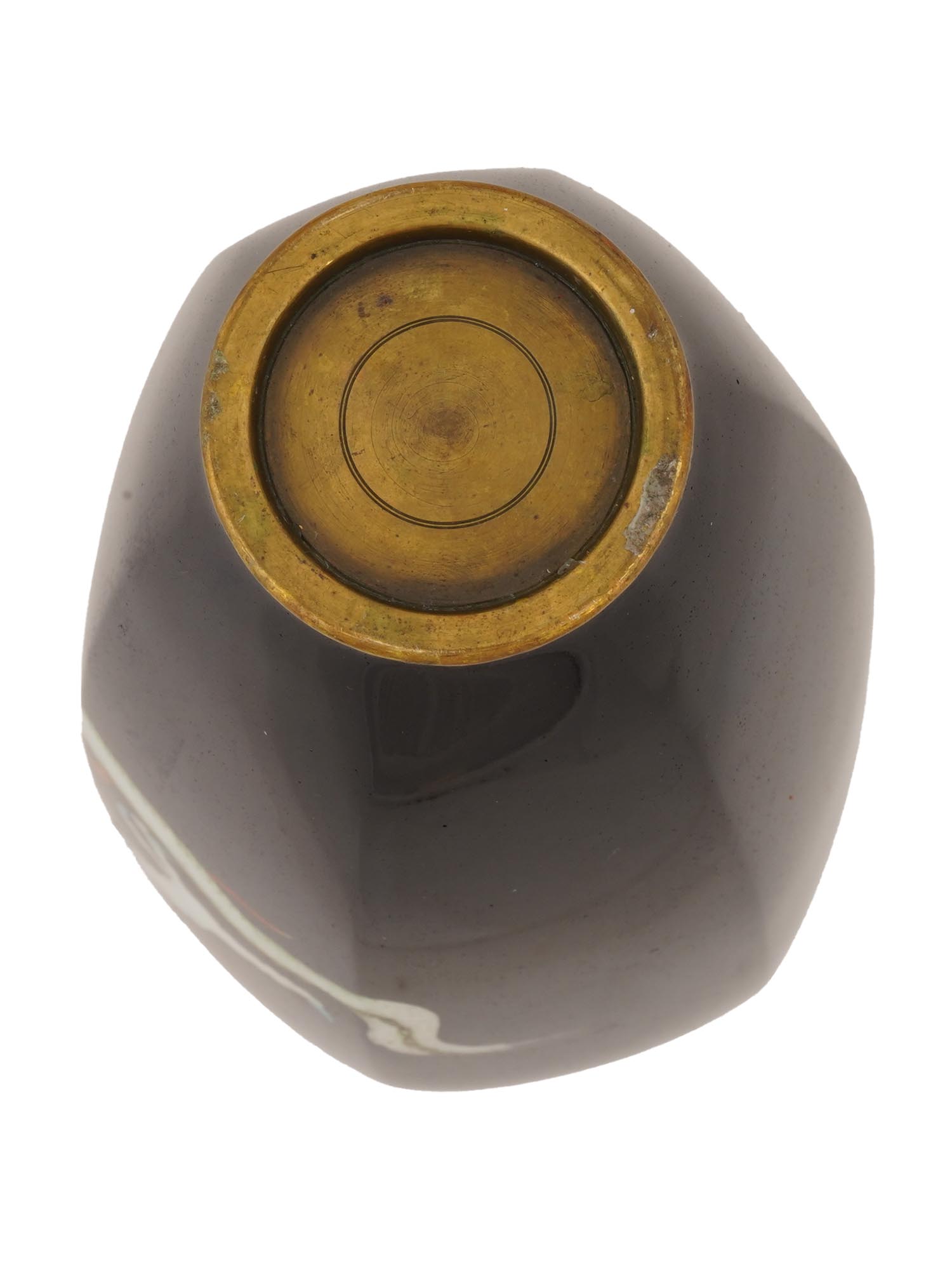 ANTIQUE JAPANESE MEIJI CLOISONNE ENAMEL VASE W DRAGON PIC-5