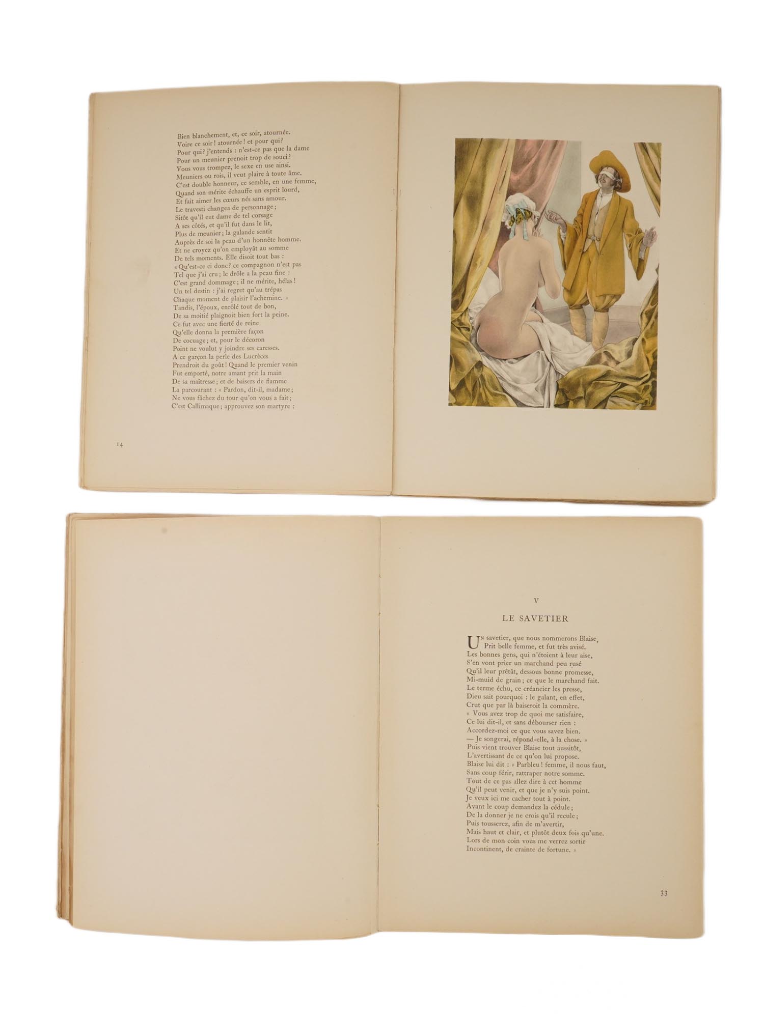 VINTAGE BOOKS CONTES ET NOUVELLES BY LA FONTAINE 2 VOLS PIC-6