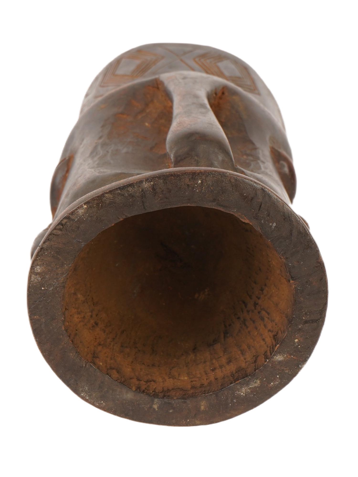 AFRICAN HAND CARVED WOODEN KUBA CEREMONIAL CUP PIC-5