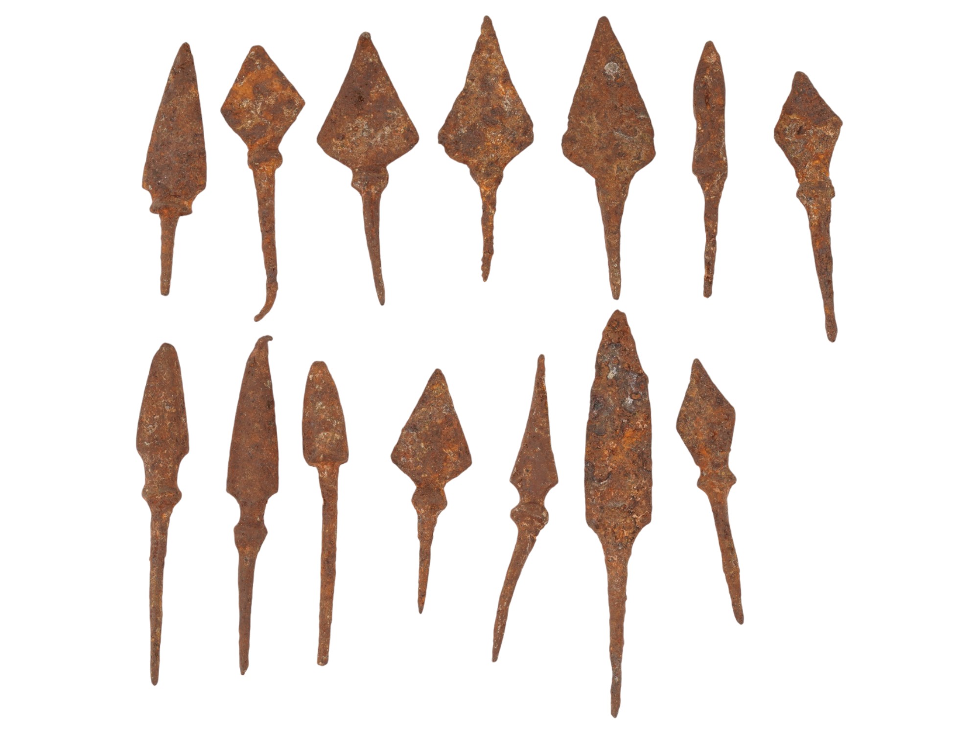 GROUP OF ANCIENT GRECO ROMAN IRON ARROWHEADS PIC-