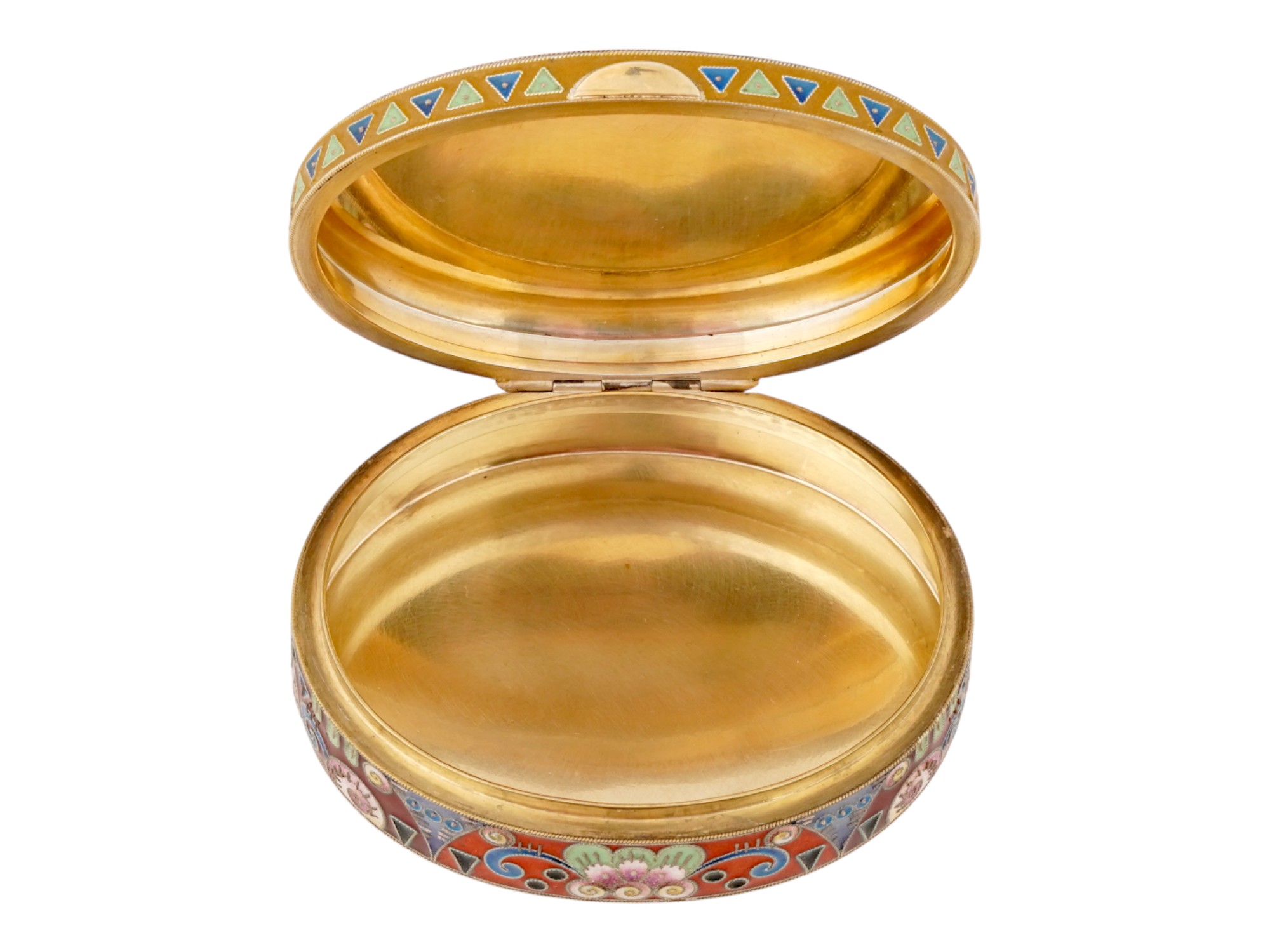 RUSSIAN SILVER ENAMEL CASKET BOX W MINIATURE PAINTING PIC-6