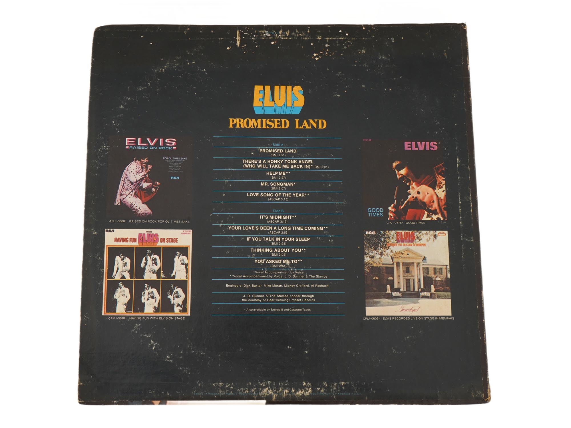 AMERICAN ELVIS PRESLEY VINYL RECORD AND POSTAGE STAMPS PIC-2