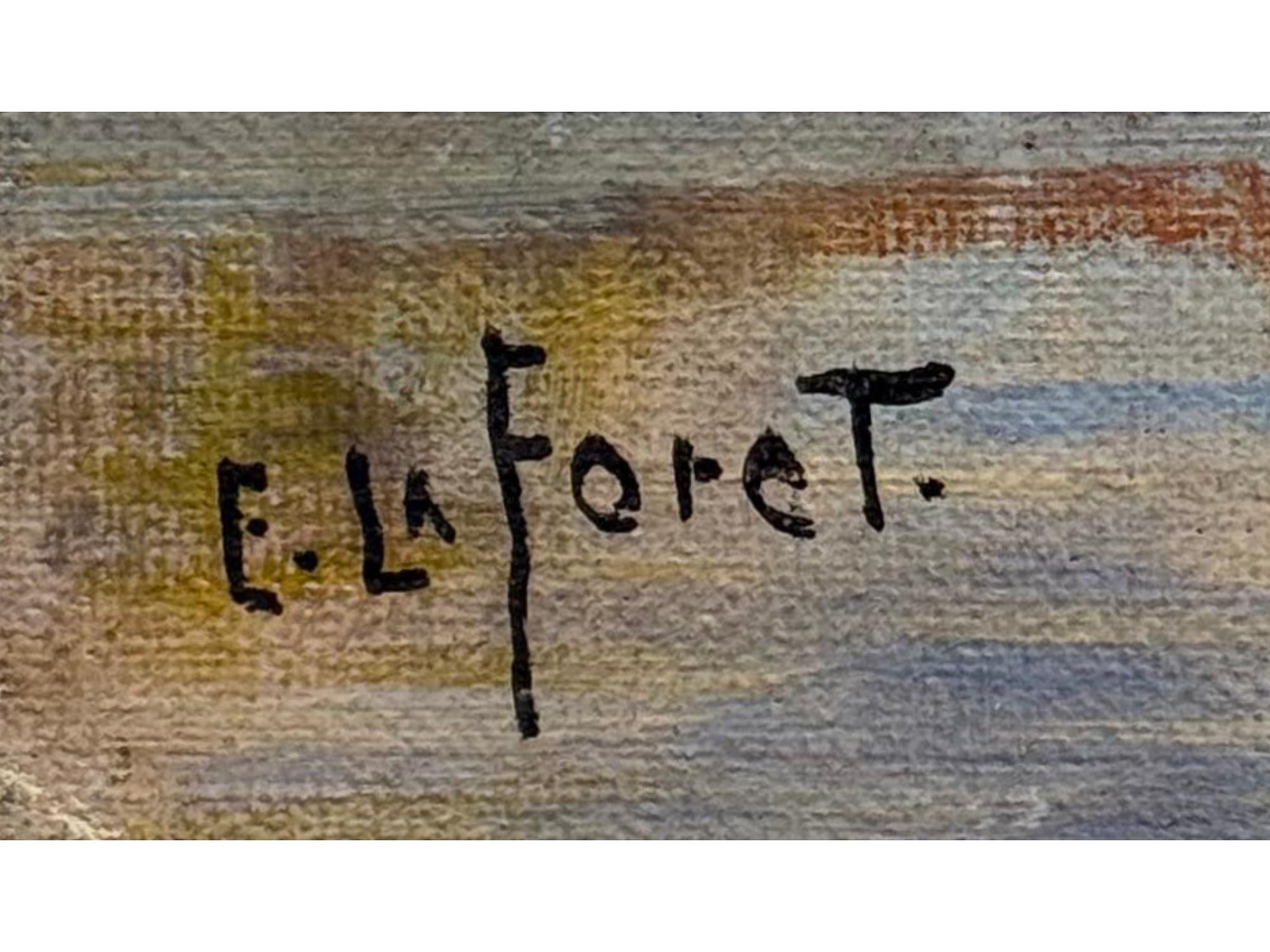 EUGENE LA FORET AMERICAN LANDSCAPE OIL PAINTING PIC-2