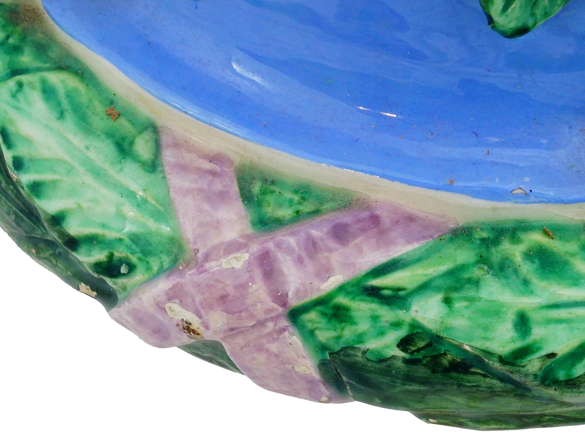 VINTAGE LARGE MAJOLICA STYLE CERAMIC VASE FOR UMBRELLAS PIC-10