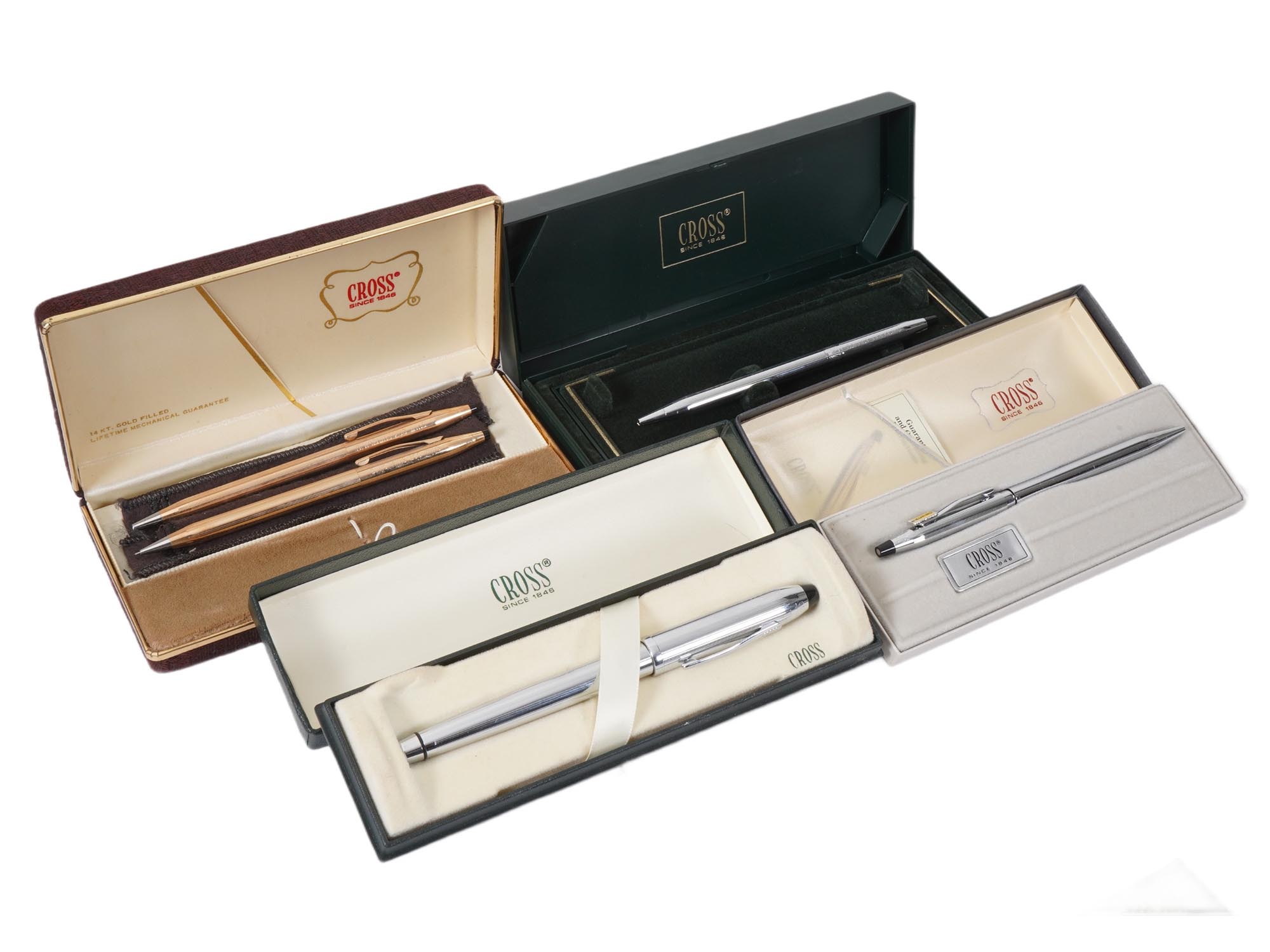 VINTAGE AMERICAN CROSS BALLPOINT PENS AND PENCIL IOB PIC-