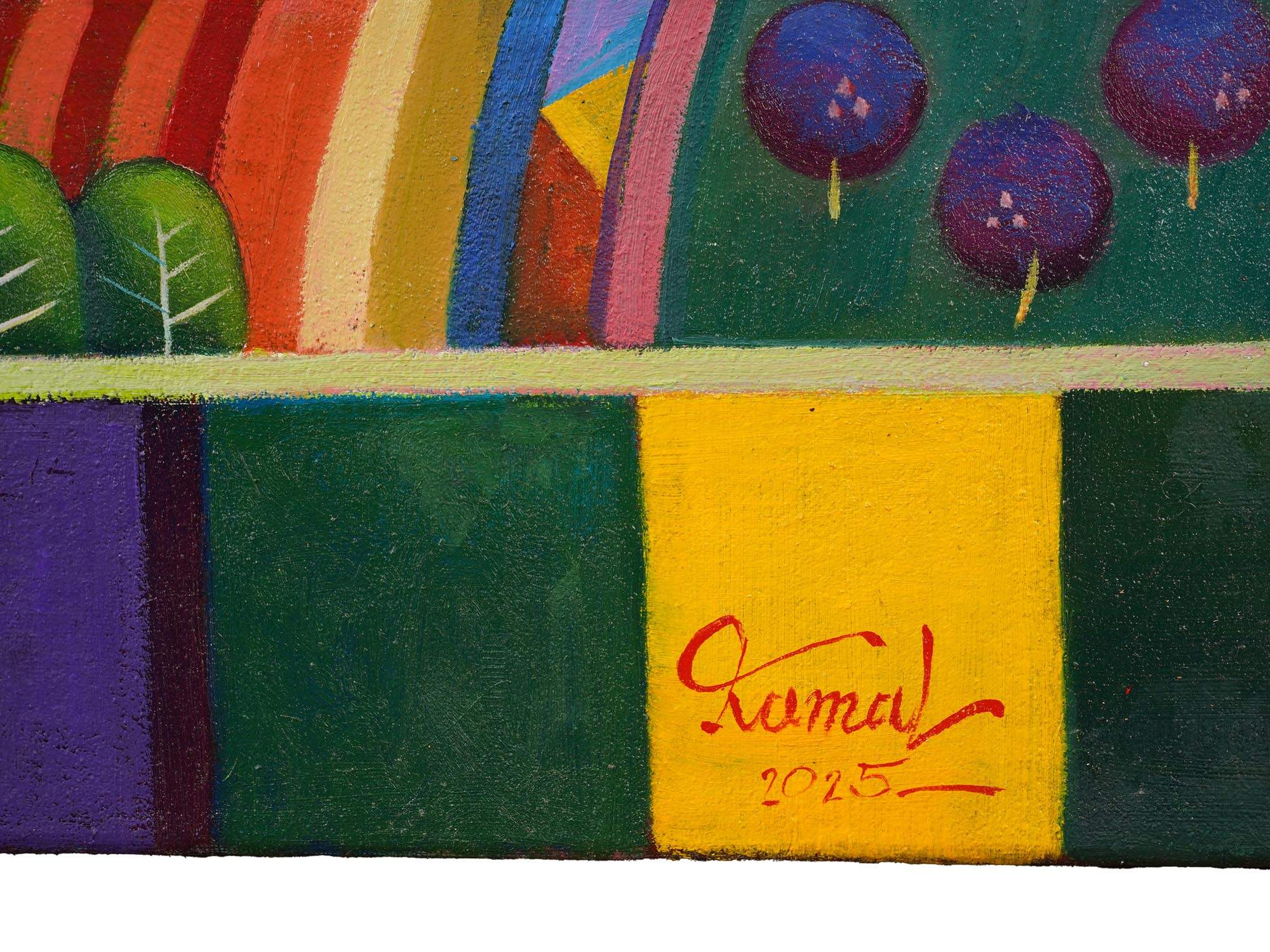 ORIGINAL SYRIAN OIL PAINTING BY KAMAL HABIB HASAN W COA PIC-2