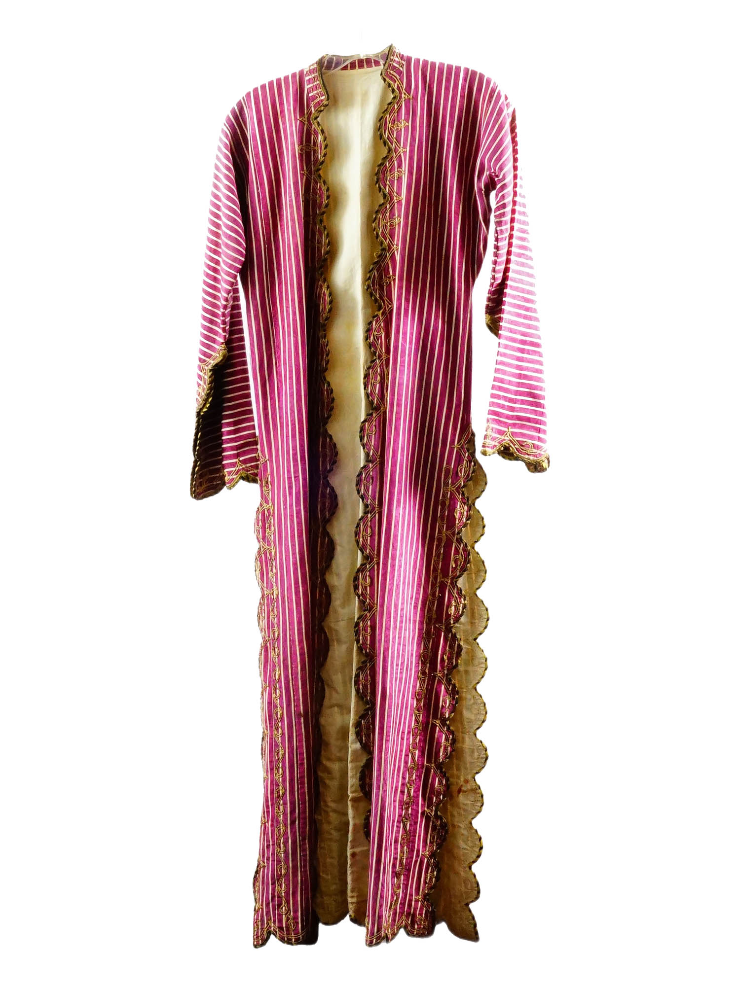 ANTIQUE OTTOMAN EMPIRE WOMENS SILK ROBE DRESS PIC-1