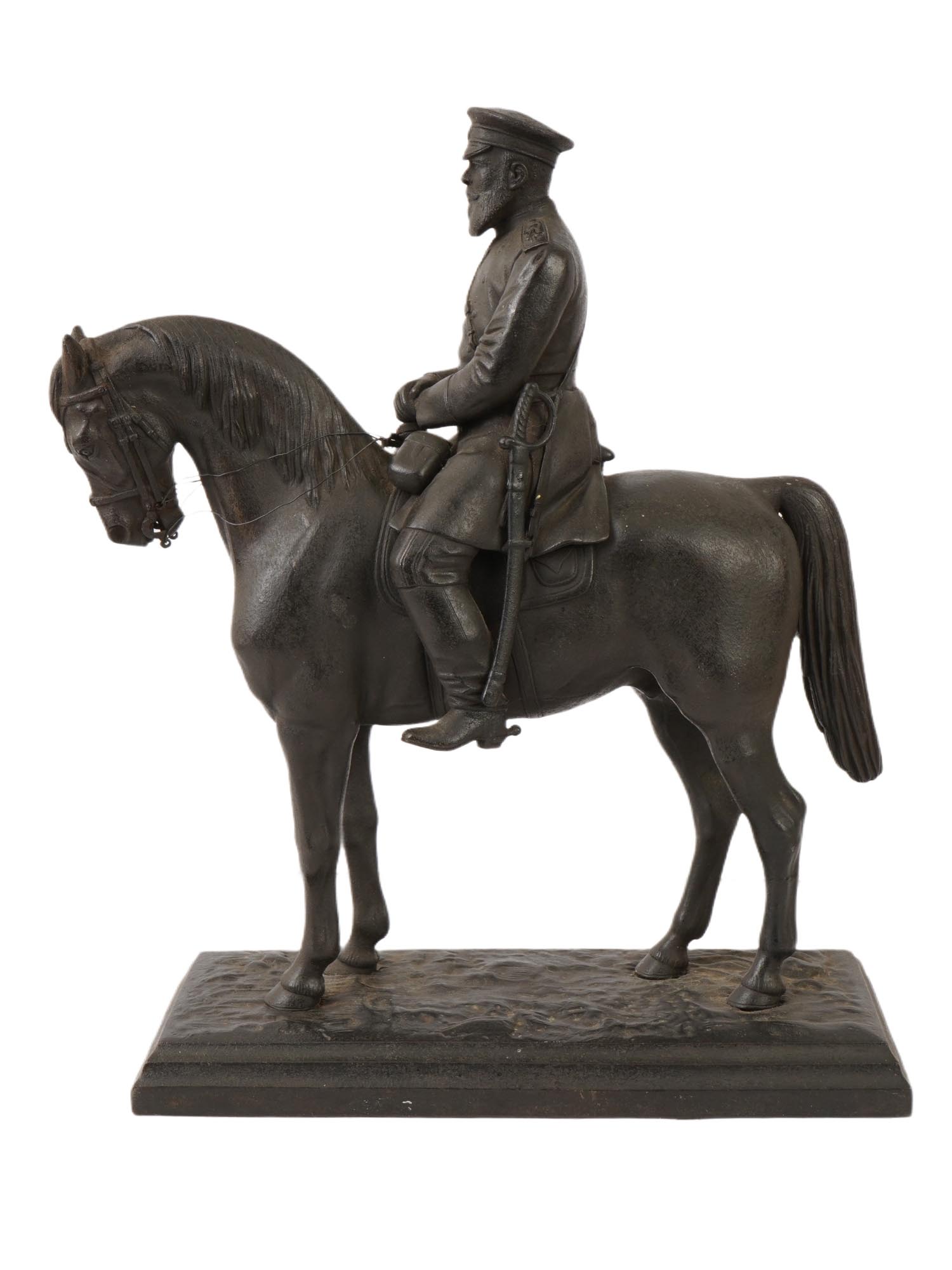 CAST IRON SCULPTURE ALEXANDER III OF RUSSIA MONUMENT PIC-