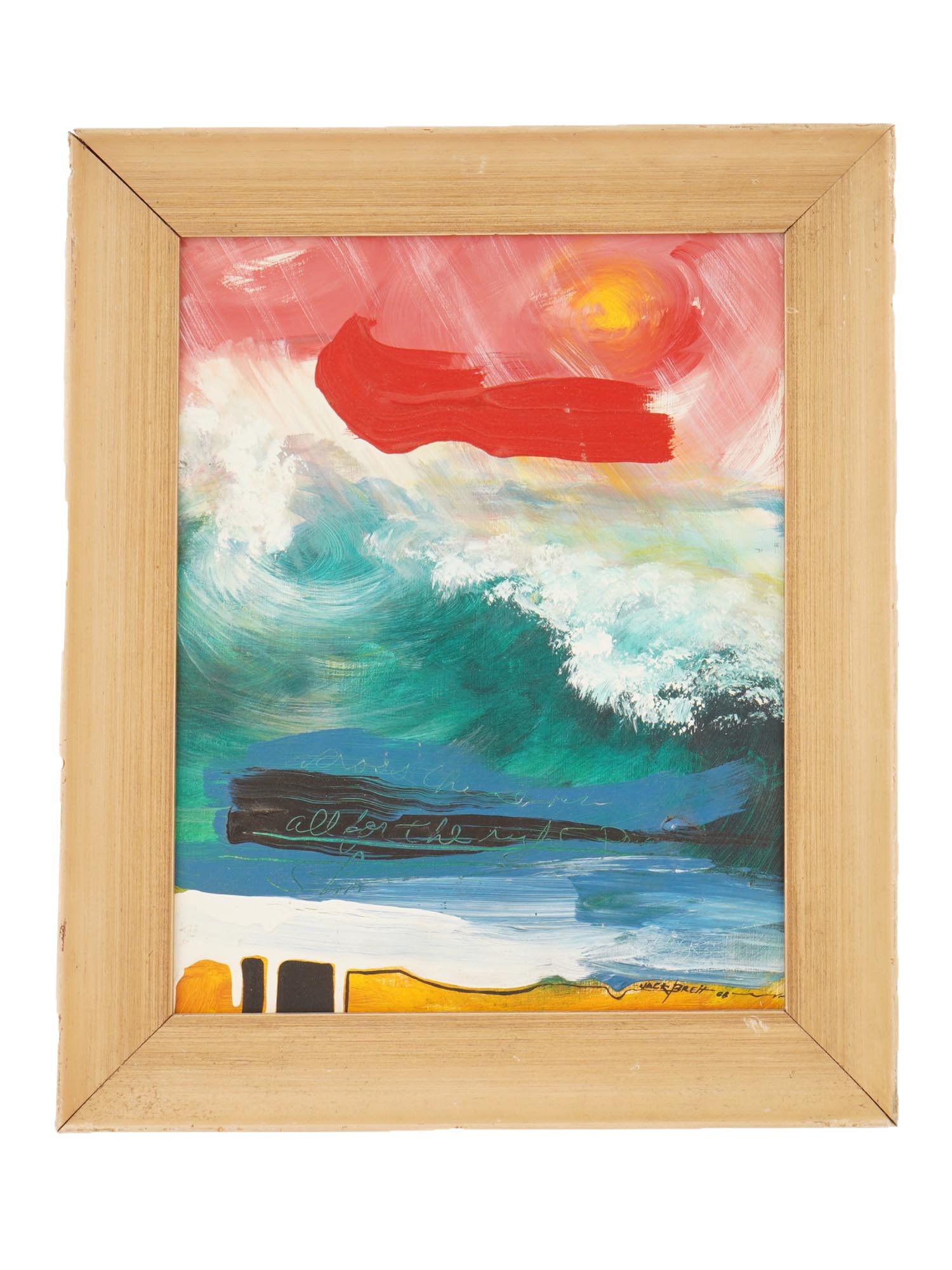 MODERNIST SEASCAPE AMERICAN OIL PAINTING BY JACK BREIT PIC-