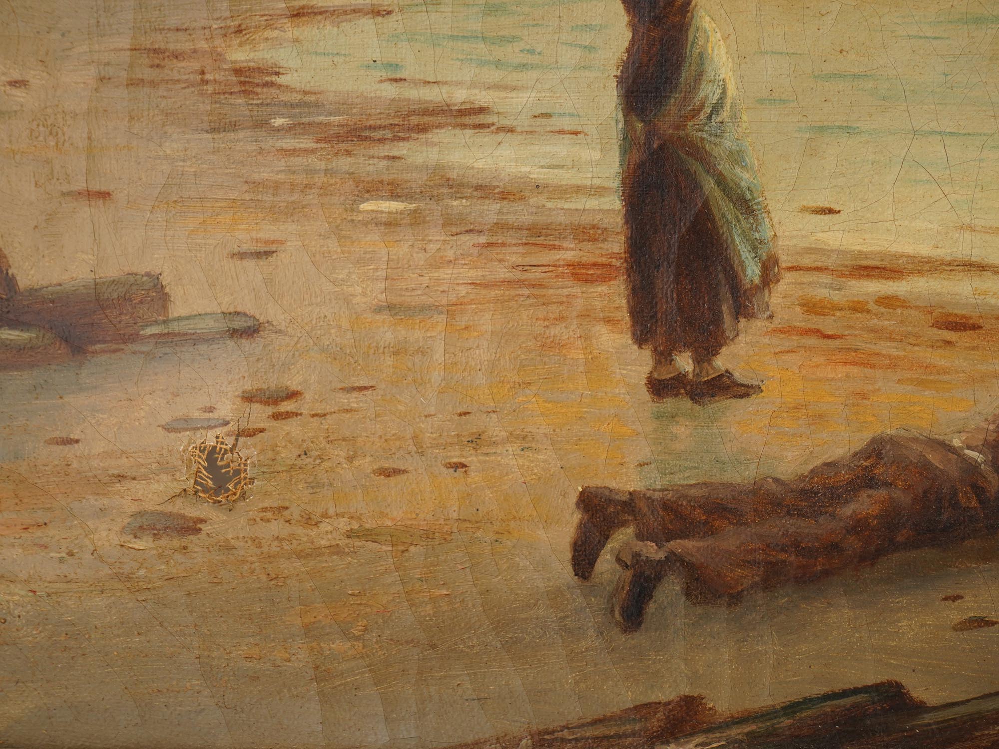 SEASCAPE PAINTING SIGNED W. RICHARDS FIFESHIRE COAST PIC-3