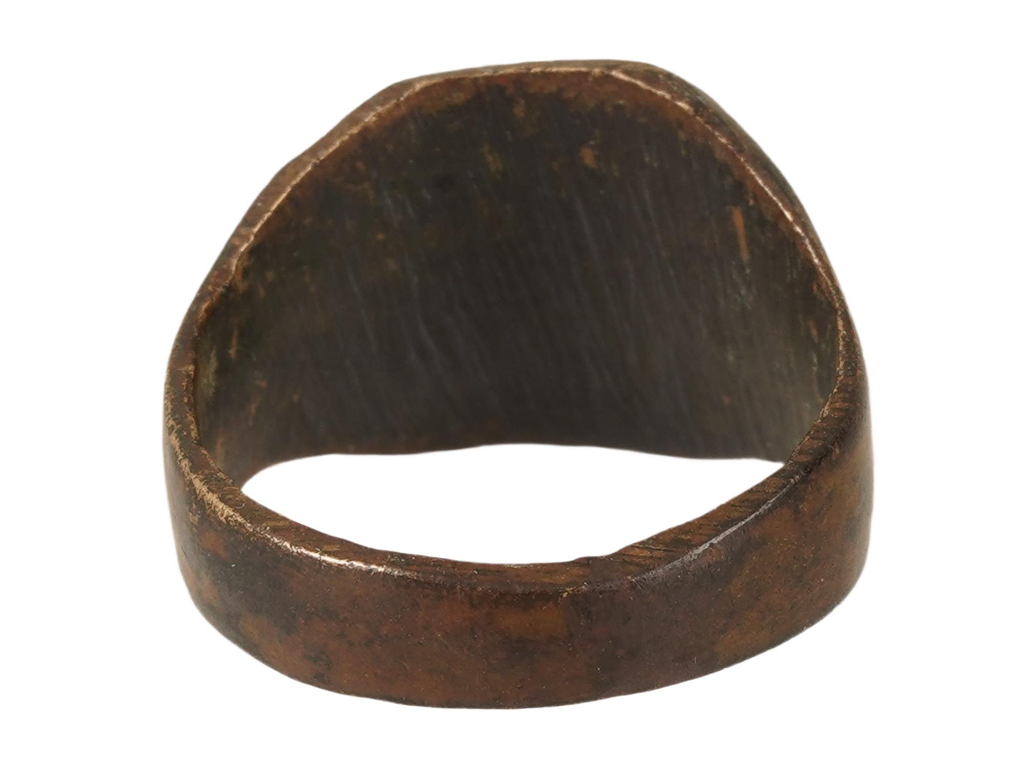 ANCIENT BYZANTINE BRONZE RING W CROSS 400 TO 600 AD PIC-5