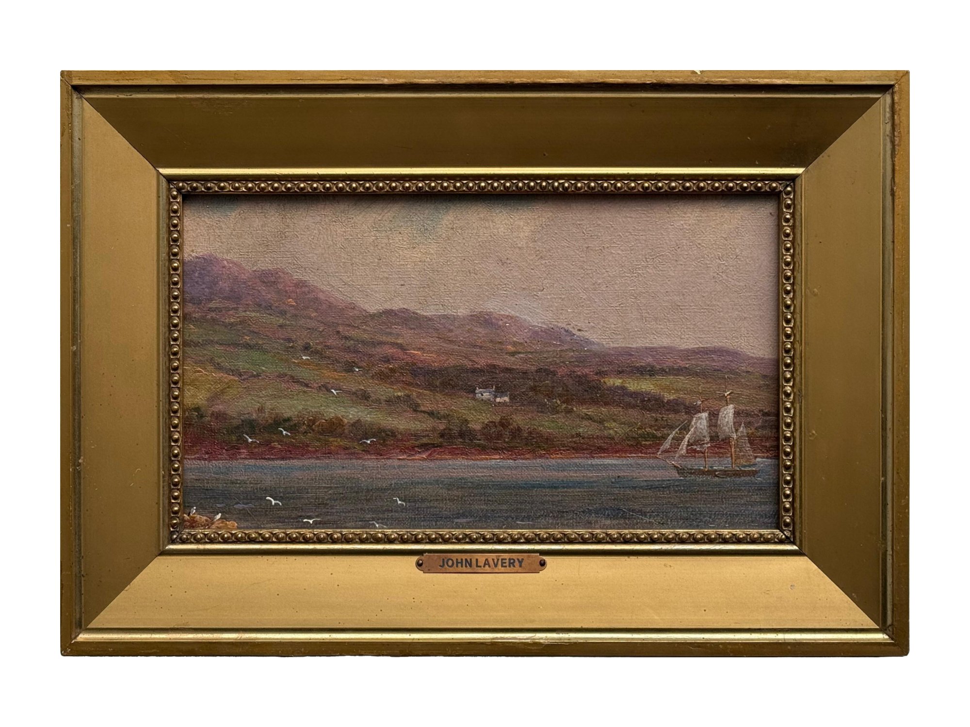 ATTR TO JOHN LAVERY IRISH LANDSCAPE OIL PAINTING PIC-