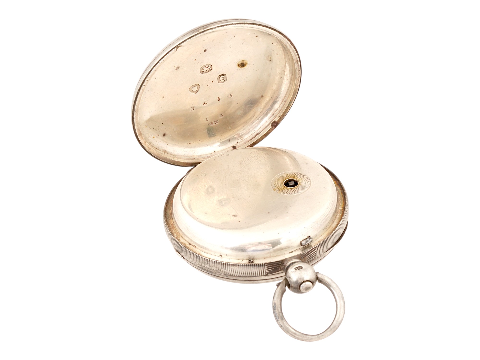 ANTIQUE ENGLISH VICTORIAN STERLING SILVER POCKET WATCH PIC-3