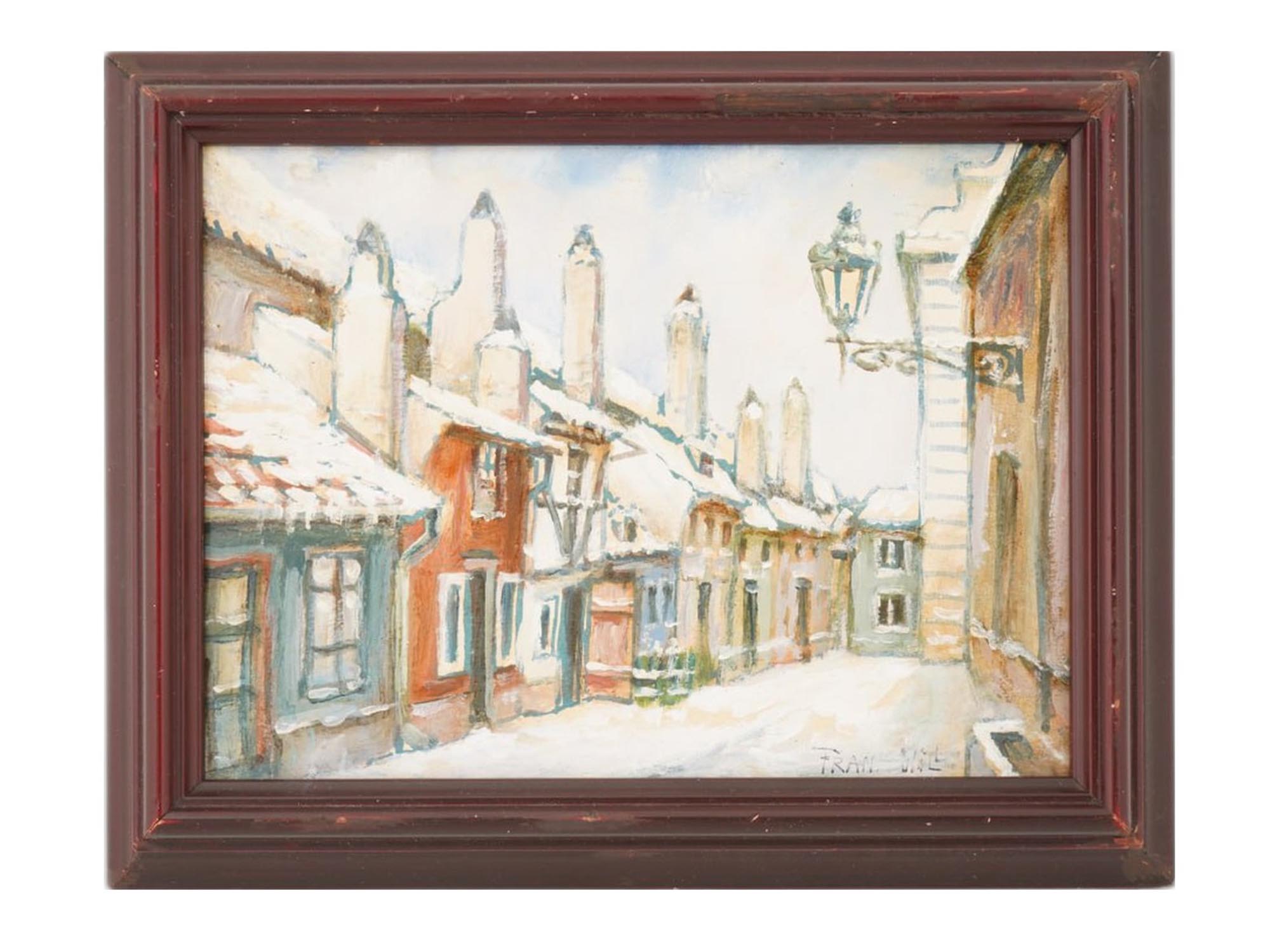 FRENCH OIL PAINTING BY FRANK WILL A STREET VIEW PIC-