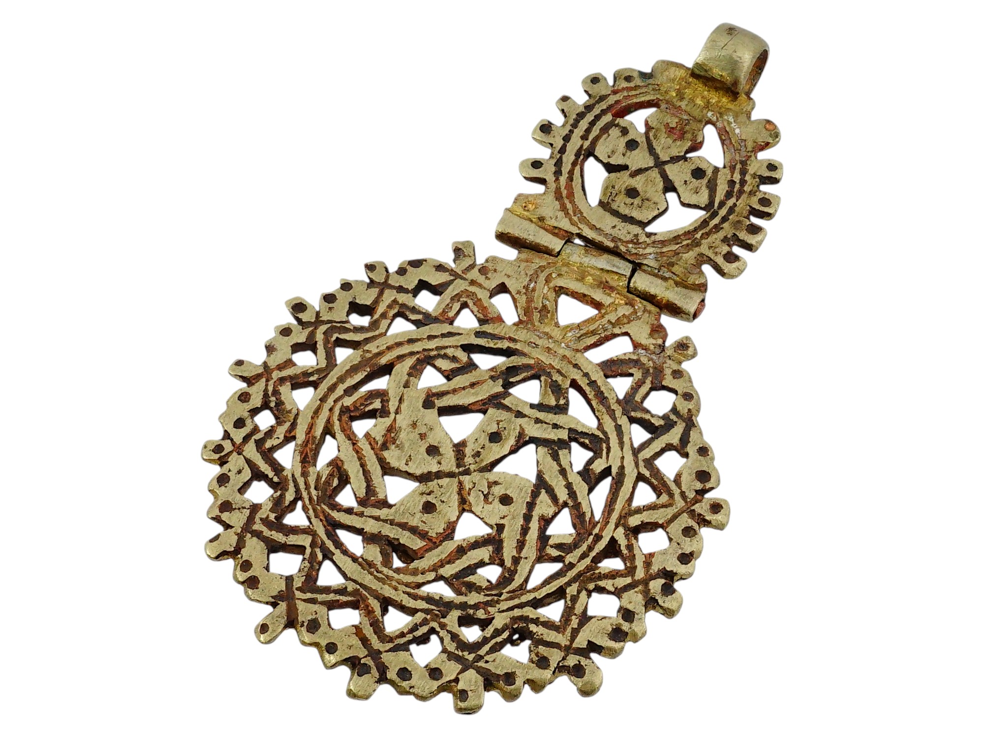 ETHIOPIAN COPTIC HAND CRAFTED CROSS PENDANT PIC-2