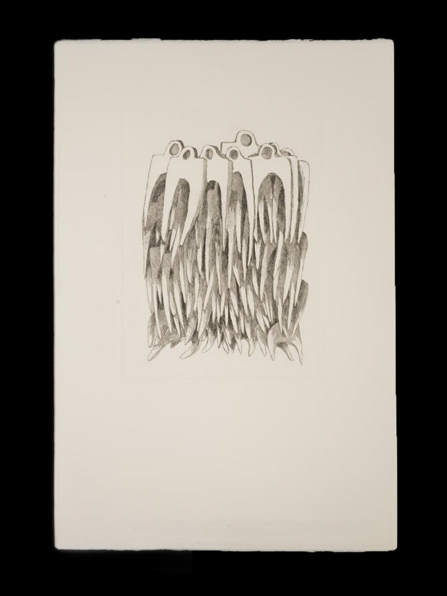 VINTAGE FRENCH AMERICAN ETCHING BY FERNANDEZ ARMAN PIC-