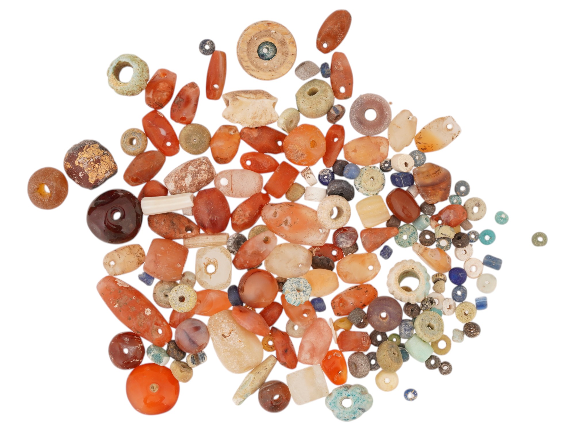 COLLECTION OF VARIOUS ANCIENT HOLY LAND AREA BEADS PIC-