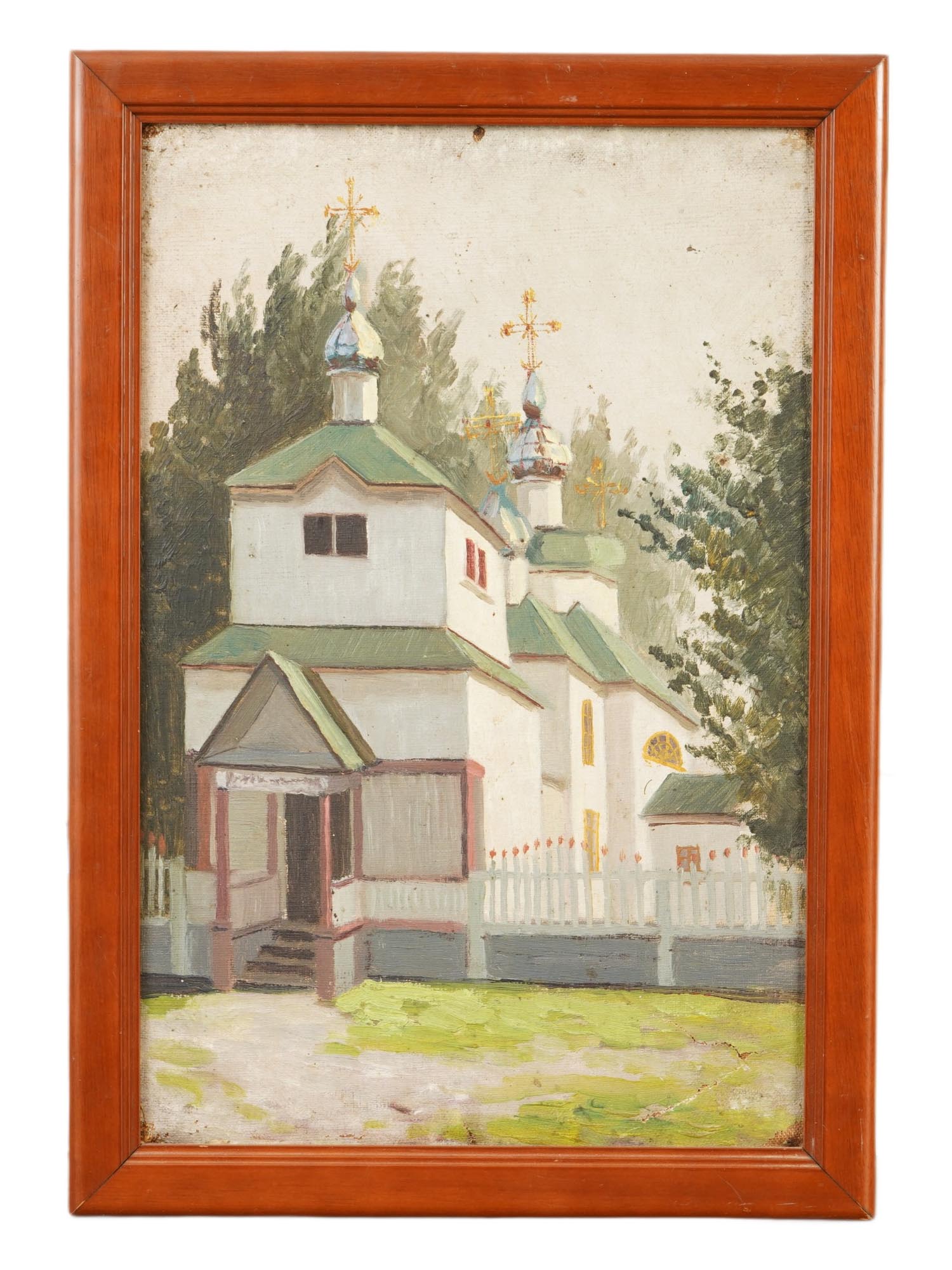 UKRAINIAN CHURCH OIL PAINTING BY YURIY PAVLOVICH PIC-