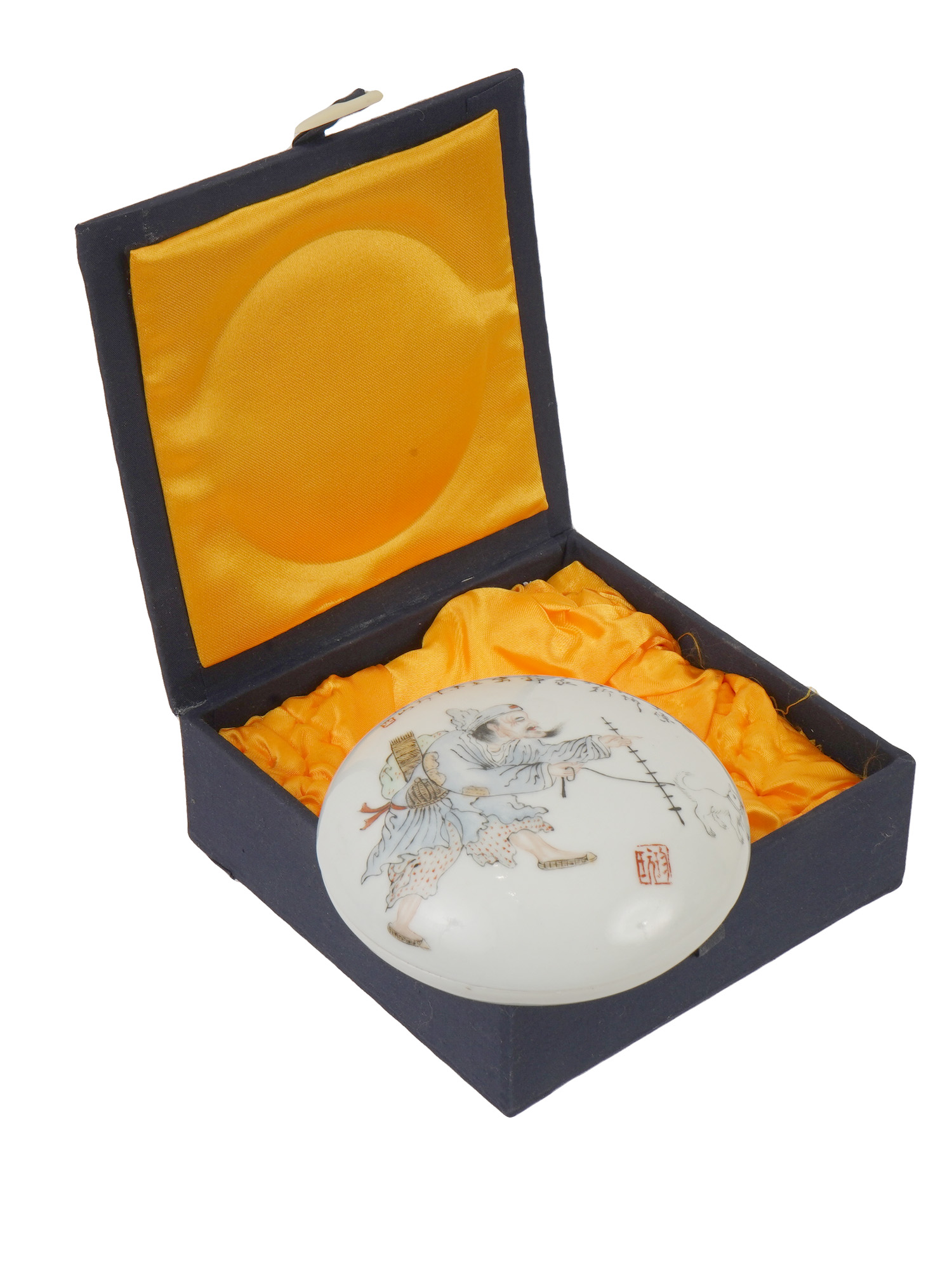 1916 CHINESE HONG XIAN PORCELAIN INK PASTE BOX IOB PIC-