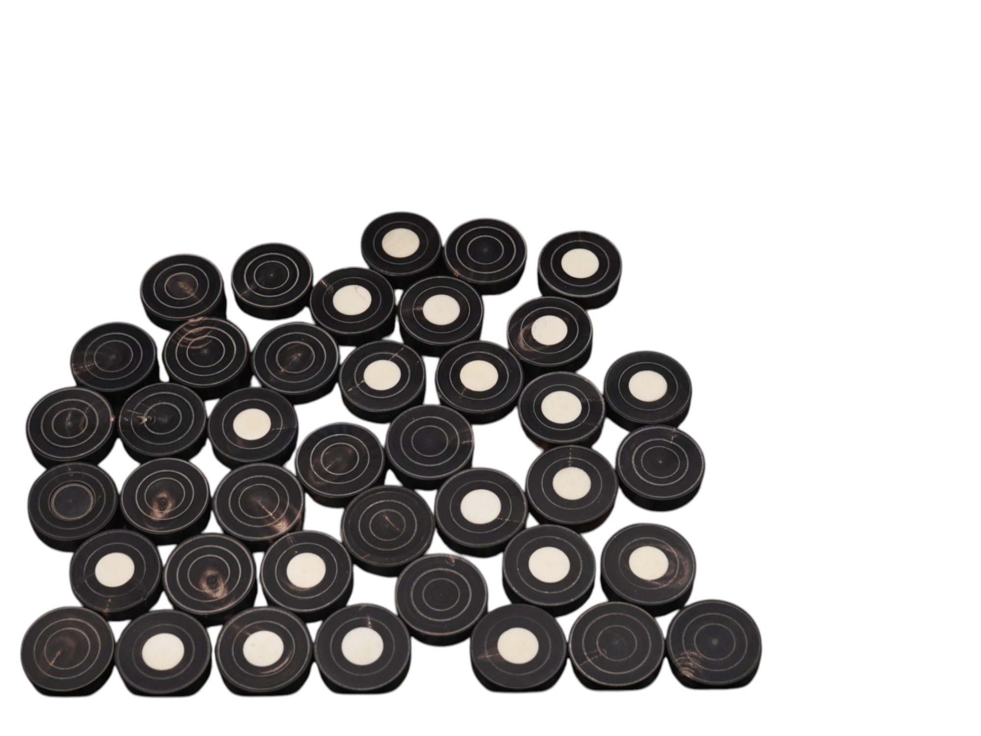 VTG ASIAN LACQUERED HAND PAINTED WOODEN NARDE GAME SET PIC-5