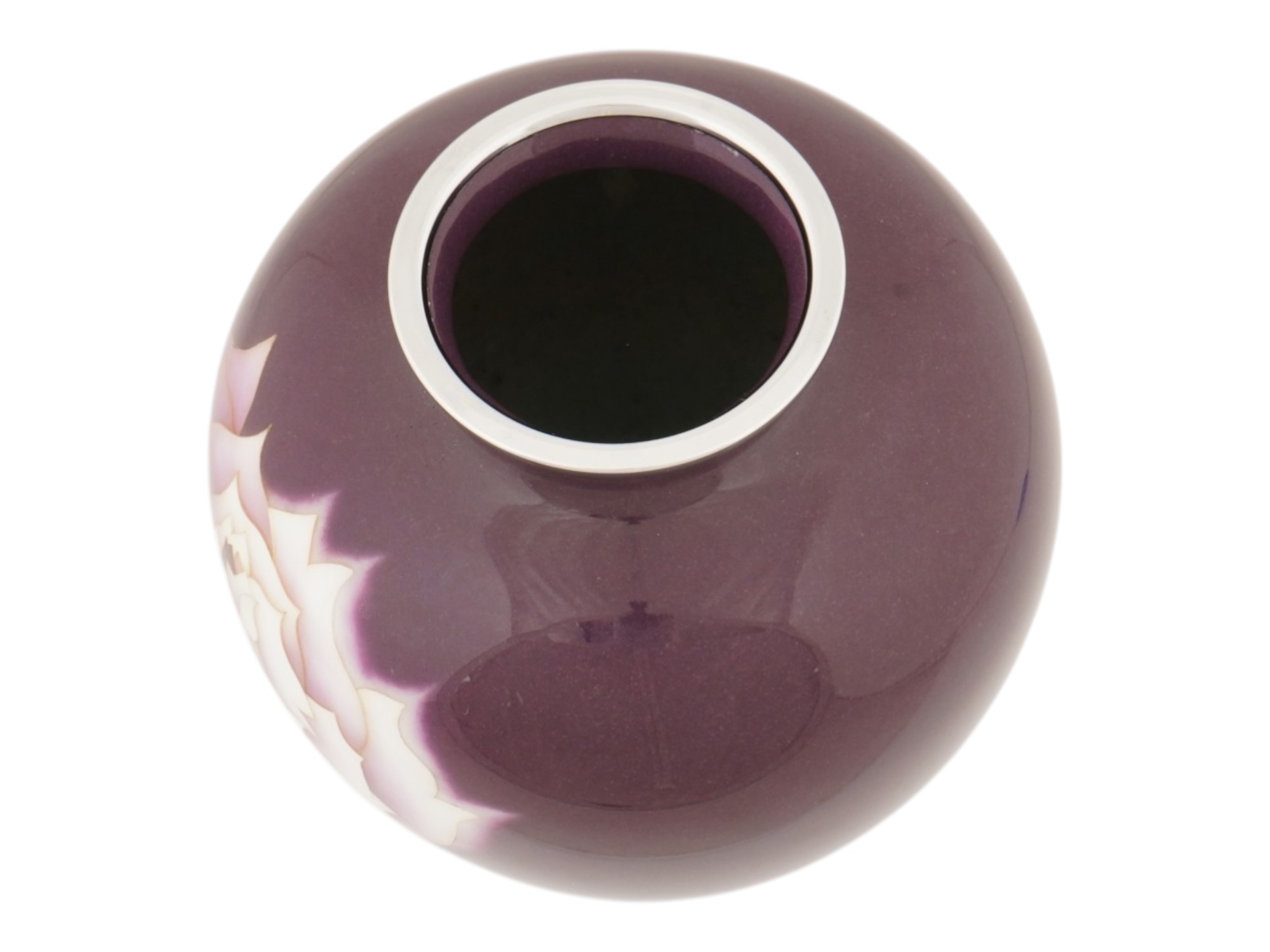 ATTR TO ANDO JAPANESE FLORAL CLOISONNE ENAMEL VASE PIC-5