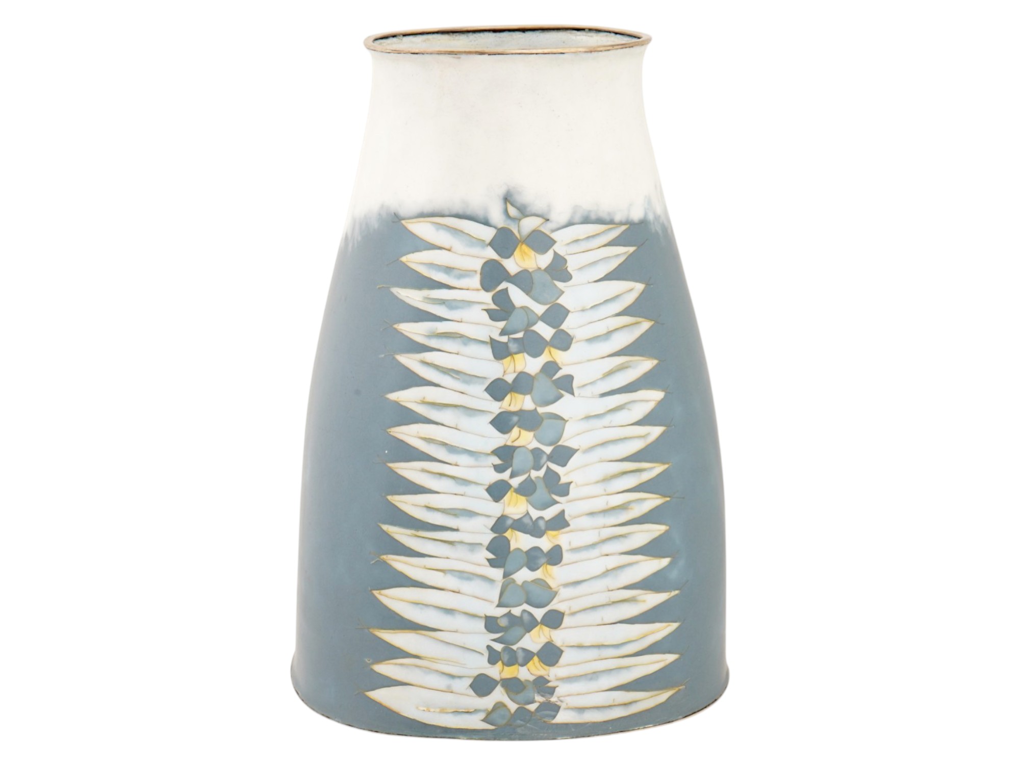 JAPANESE FOLIAGE DESIGN CLOISONNE SIPPO ENAMEL VASE PIC-