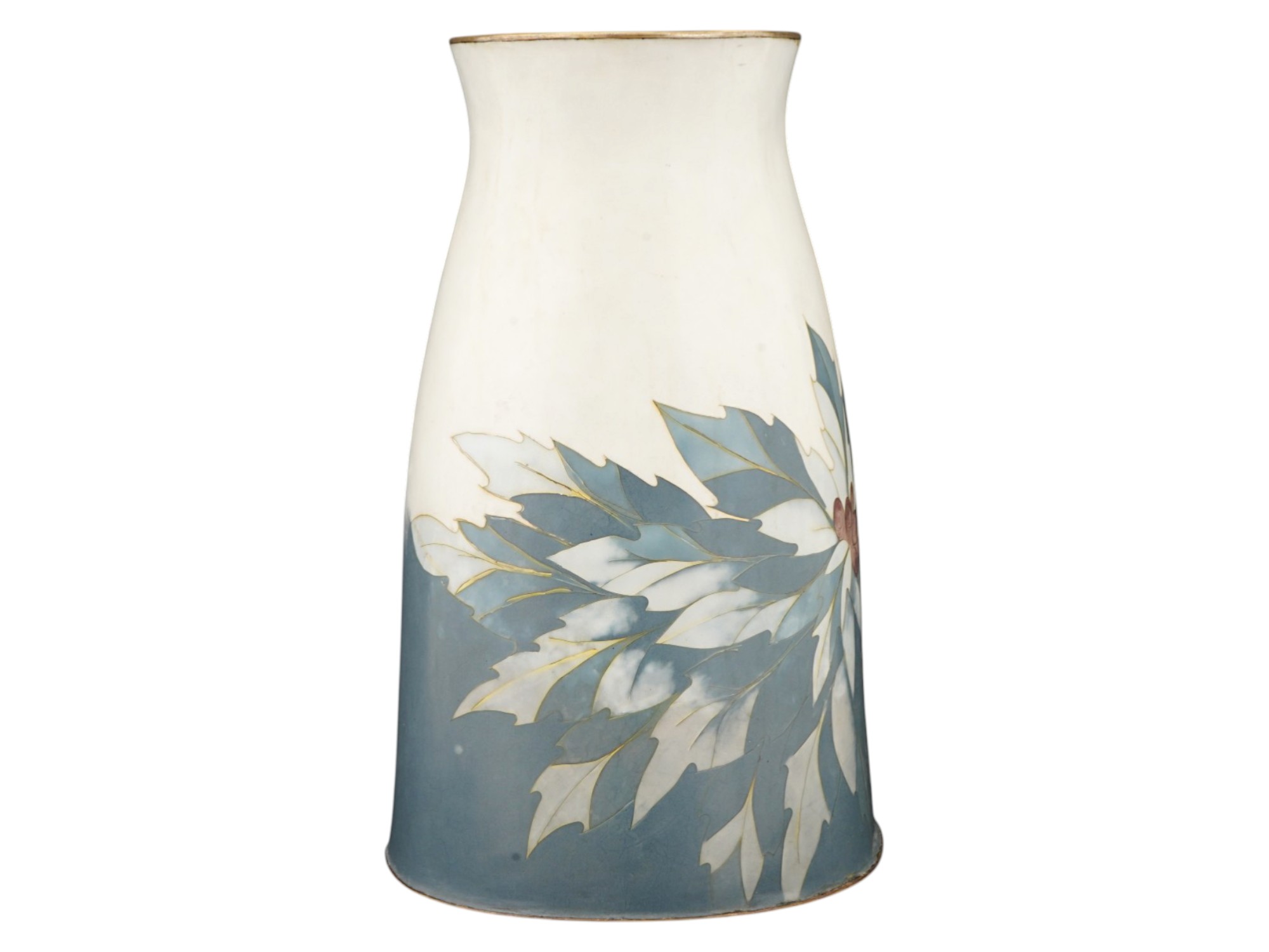 JAPANESE CLOISONNE ENAMEL VASE W EXHIBITION CATALOG PIC-2