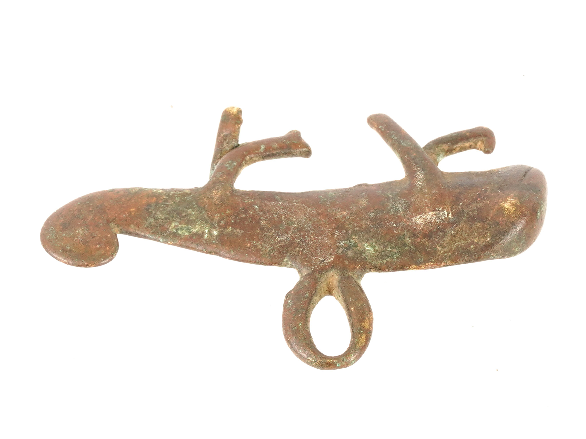 VINTAGE WEST AFRICAN BRONZE AMULET PENDANT FIGURINE PIC-3