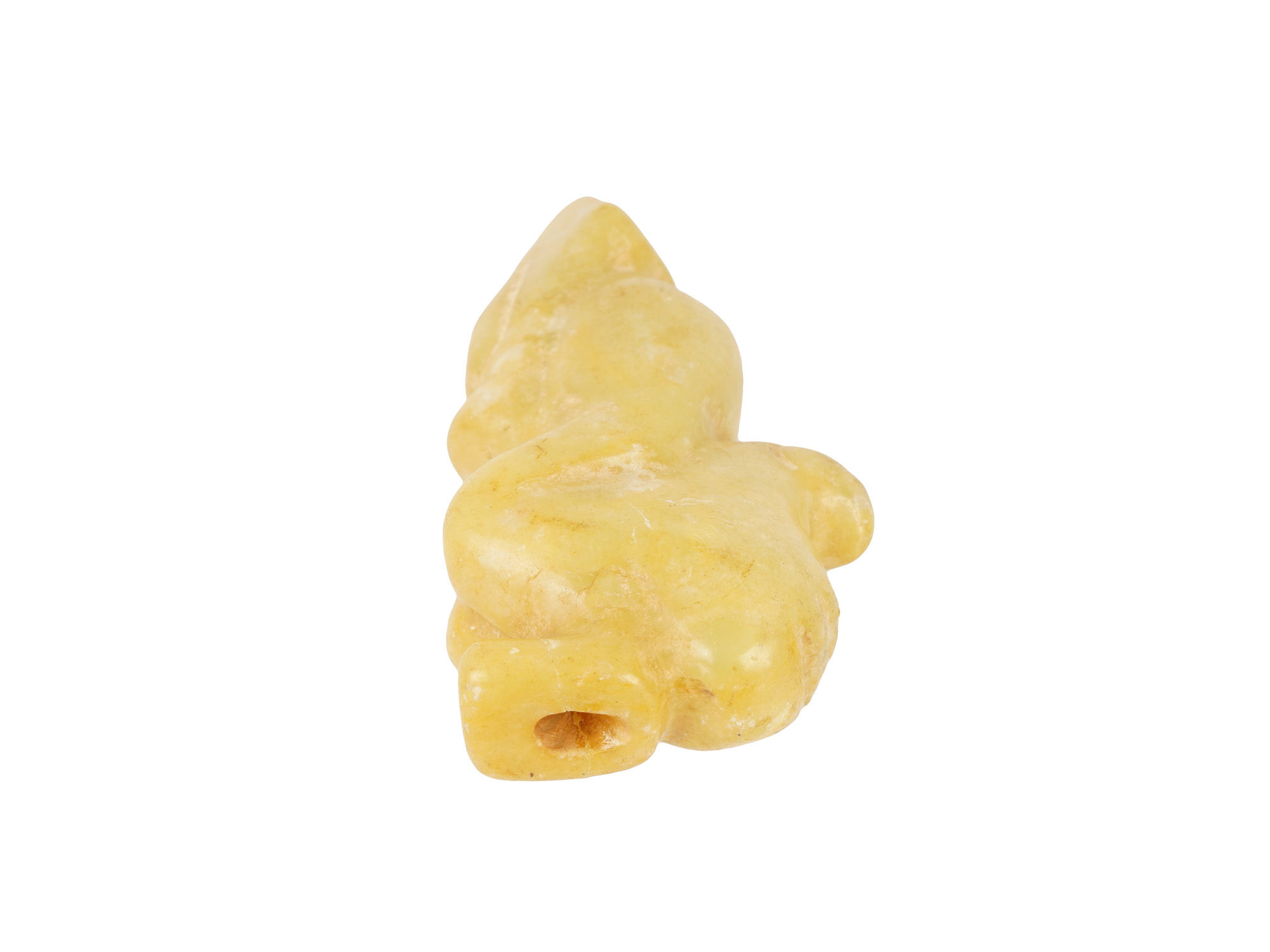 ANTIQUE CHINESE CARVED JADE MYTHICAL CREATURE PENDANT PIC-5