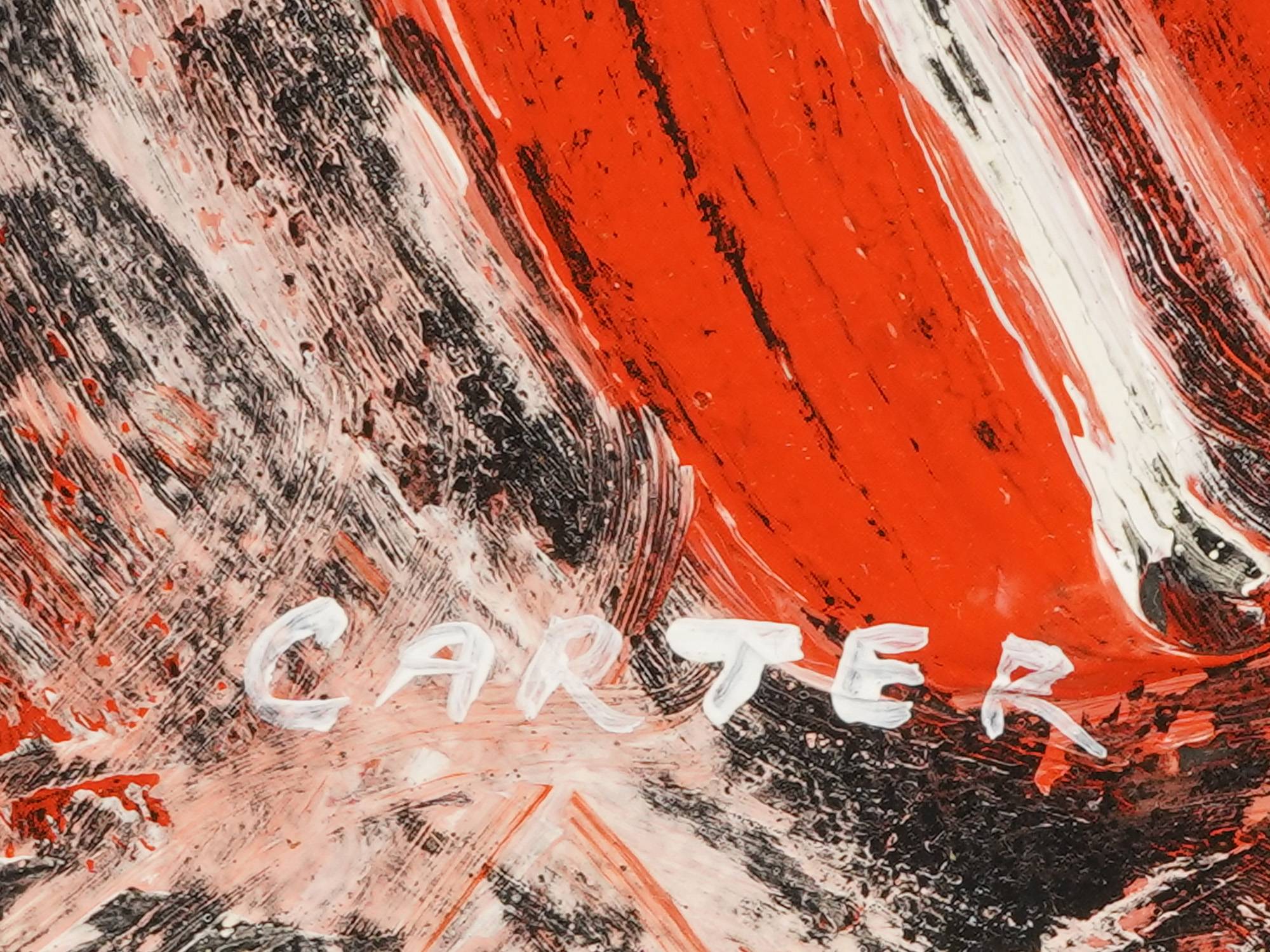 AMERICAN ABSTRACT OIL PAINTING SIGNED BY THE ARTIST PIC-4