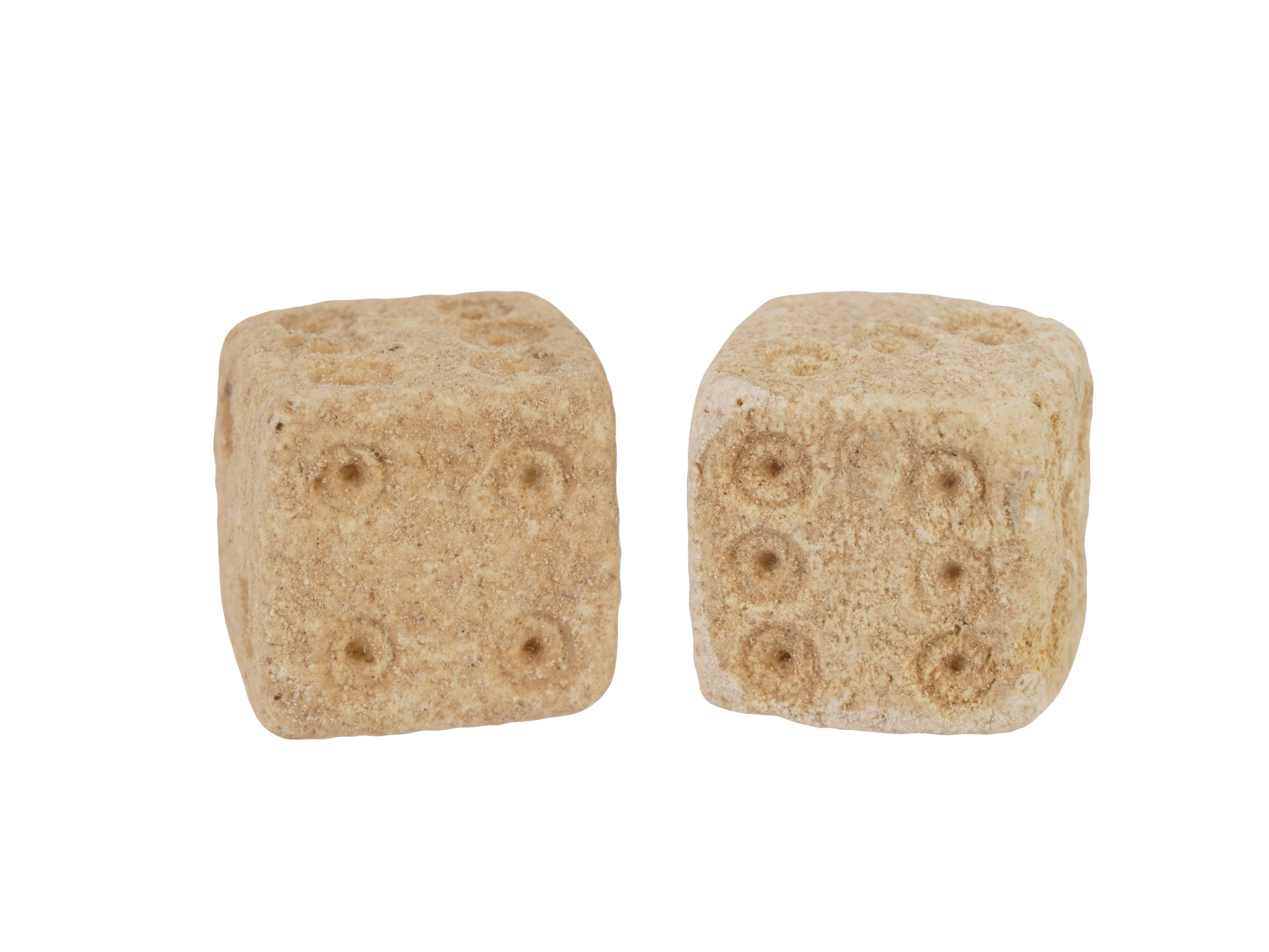PAIR OF ANCIENT ROMAN STONE DICE 100 TO 300 AD PIC-