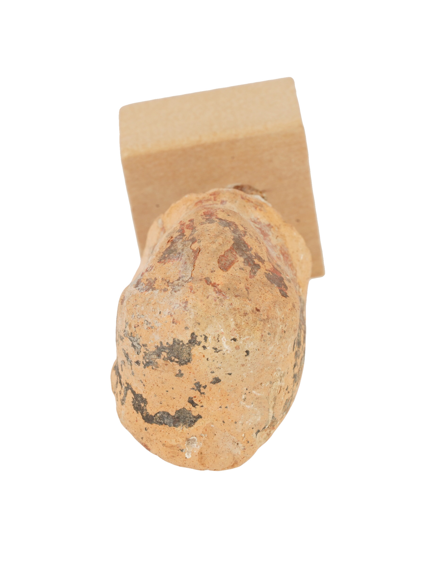 ANCIENT GRECO ROMAN TERRACOTTA HEAD SCULPTURE PIC-5