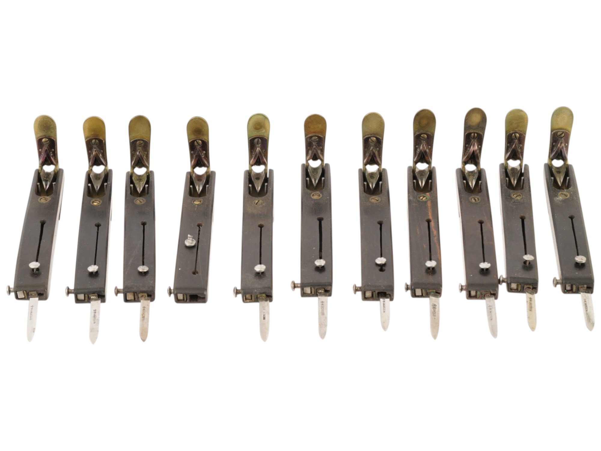 ANTIQUE VICTORIAN RODGERS MECHANICAL QUILL CUTTERS PIC-4